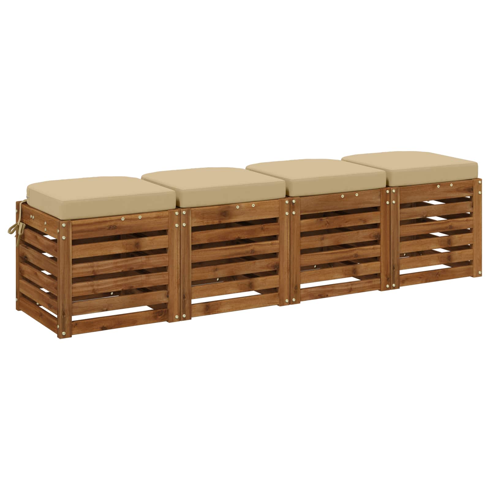 4 dalių sėdynių pagalvėlės SOEST 4 pcs 100% poliesteris Smėlio