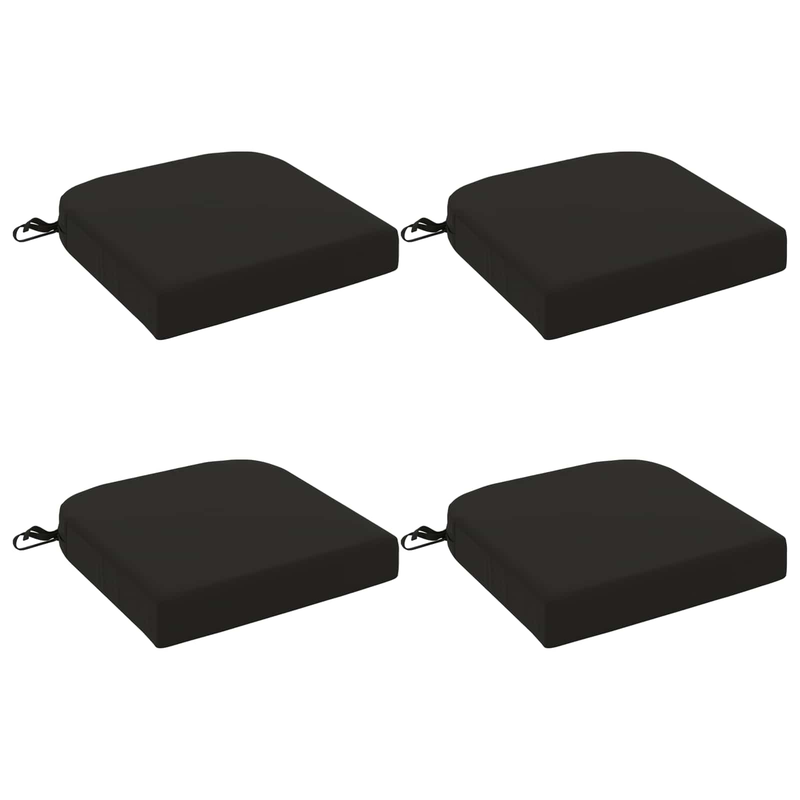 4 dalių sėdynių pagalvėlės SOEST 4 pcs 100% poliesteris Juoda