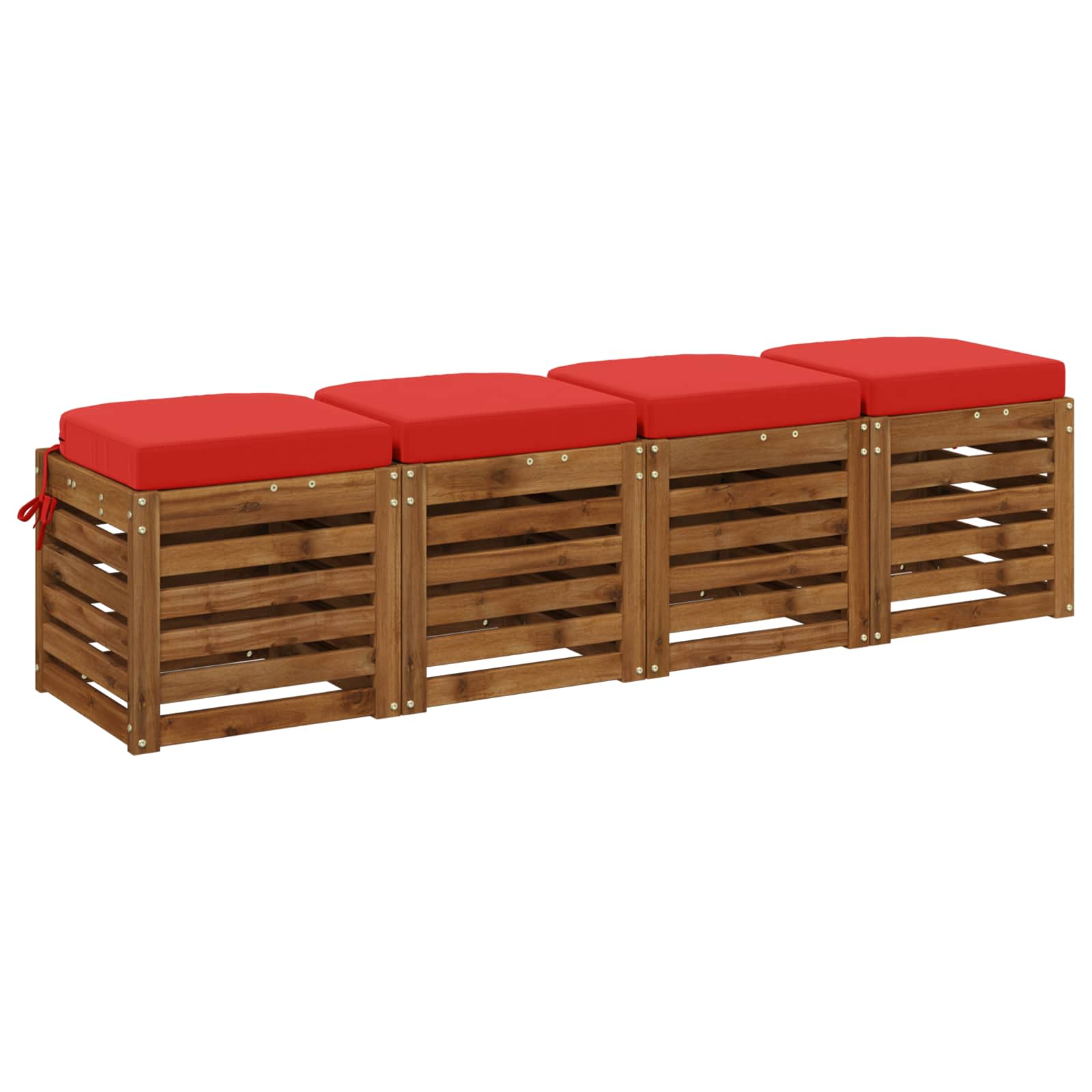 4 dalių sėdynių pagalvėlės SOEST 4 pcs 100% poliesteris Raudona