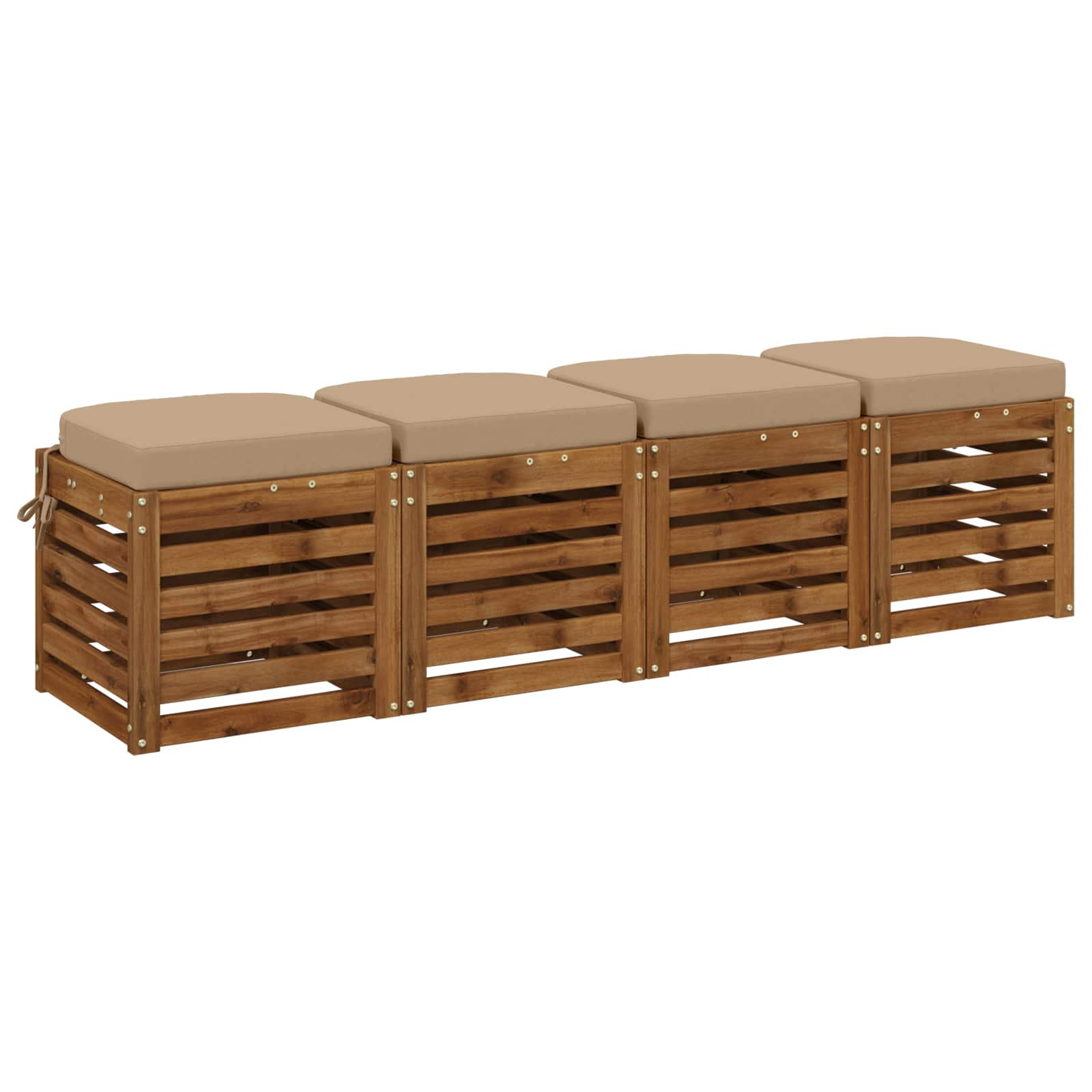 4 dalių sėdynių pagalvėlės SOEST 4 pcs 100% poliesteris Smėlio