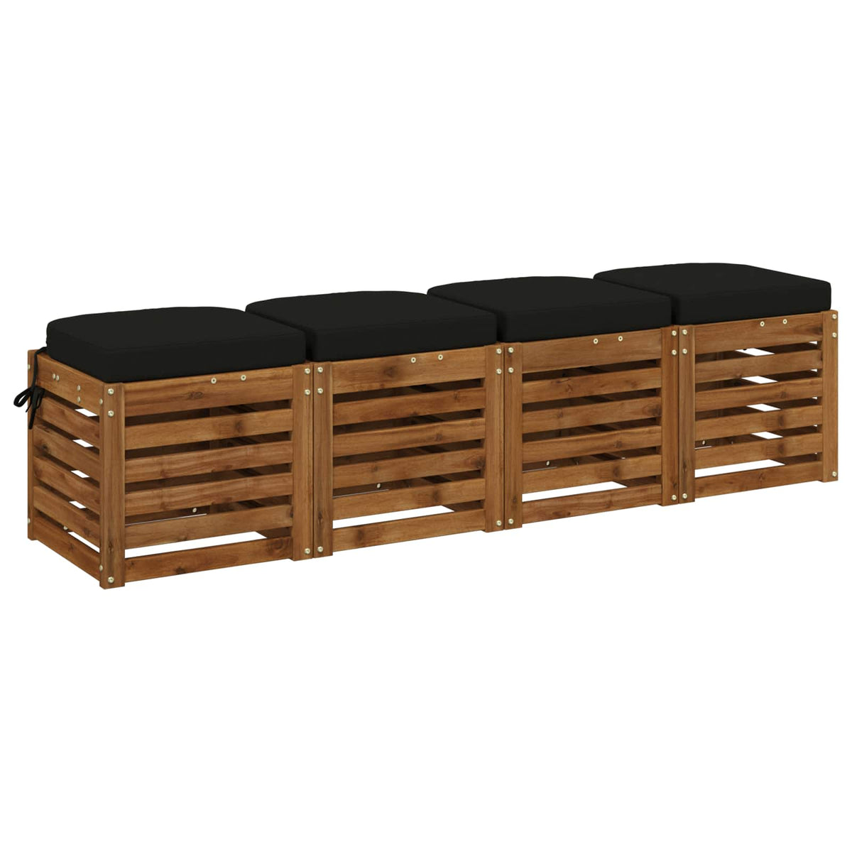 4 dalių sėdynių pagalvėlės SOEST 4 pcs 100% poliesteris Juoda