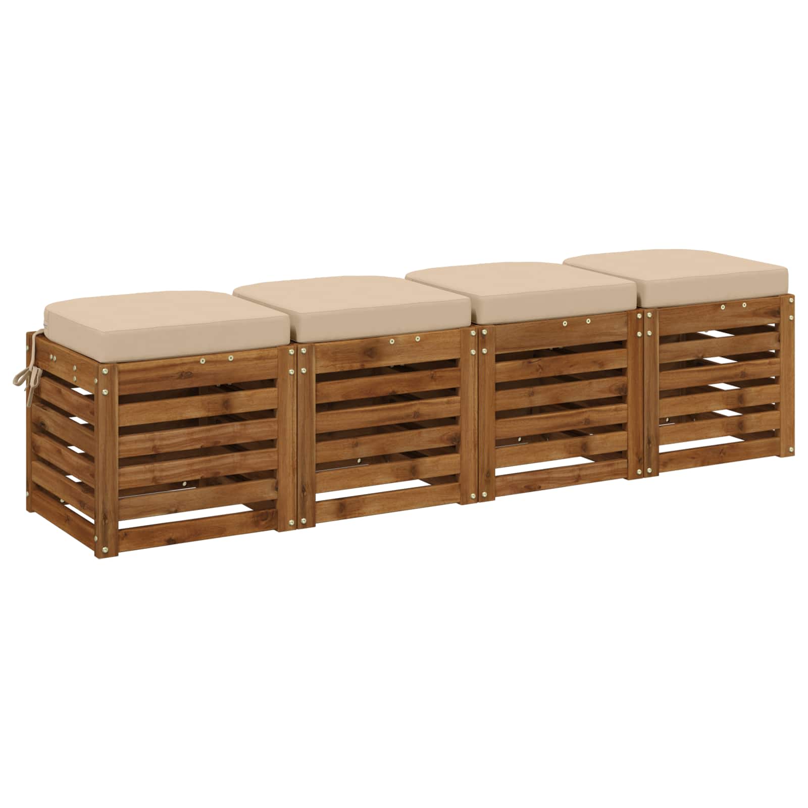 4 dalių sėdynių pagalvėlės SOEST 4 pcs 100% poliesteris Kreminė