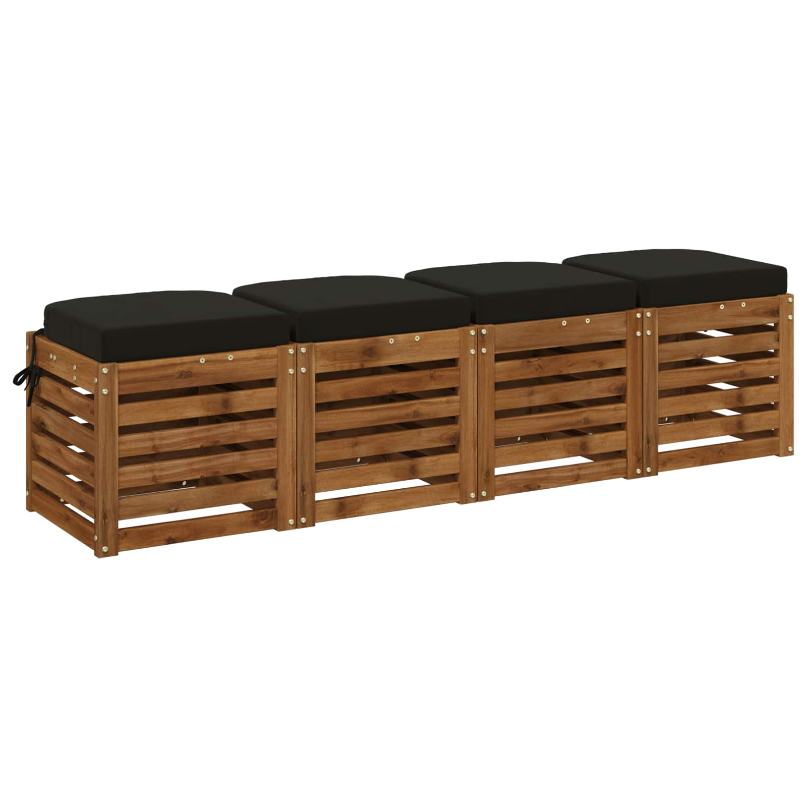 4 dalių sėdynių pagalvėlės SOEST 4 pcs 100% poliesteris Juoda