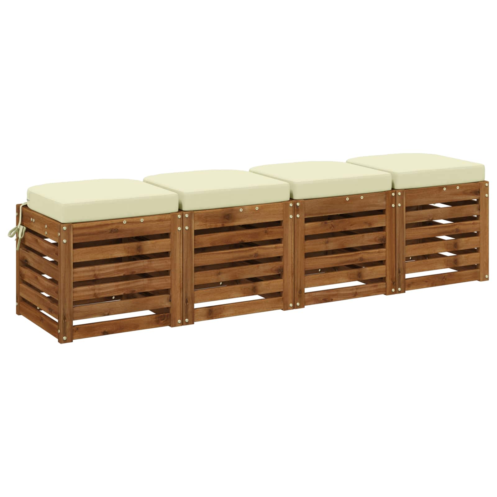 4 dalių sėdynių pagalvėlės SOEST 4 pcs 100% poliesteris Kreminė