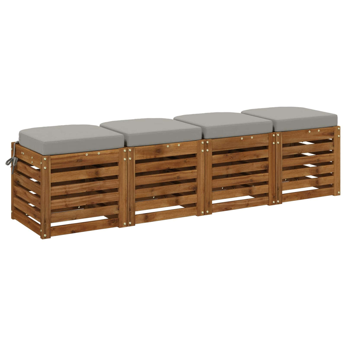 4 dalių sėdynių pagalvėlės SOEST 4 pcs 100% poliesteris Pilka
