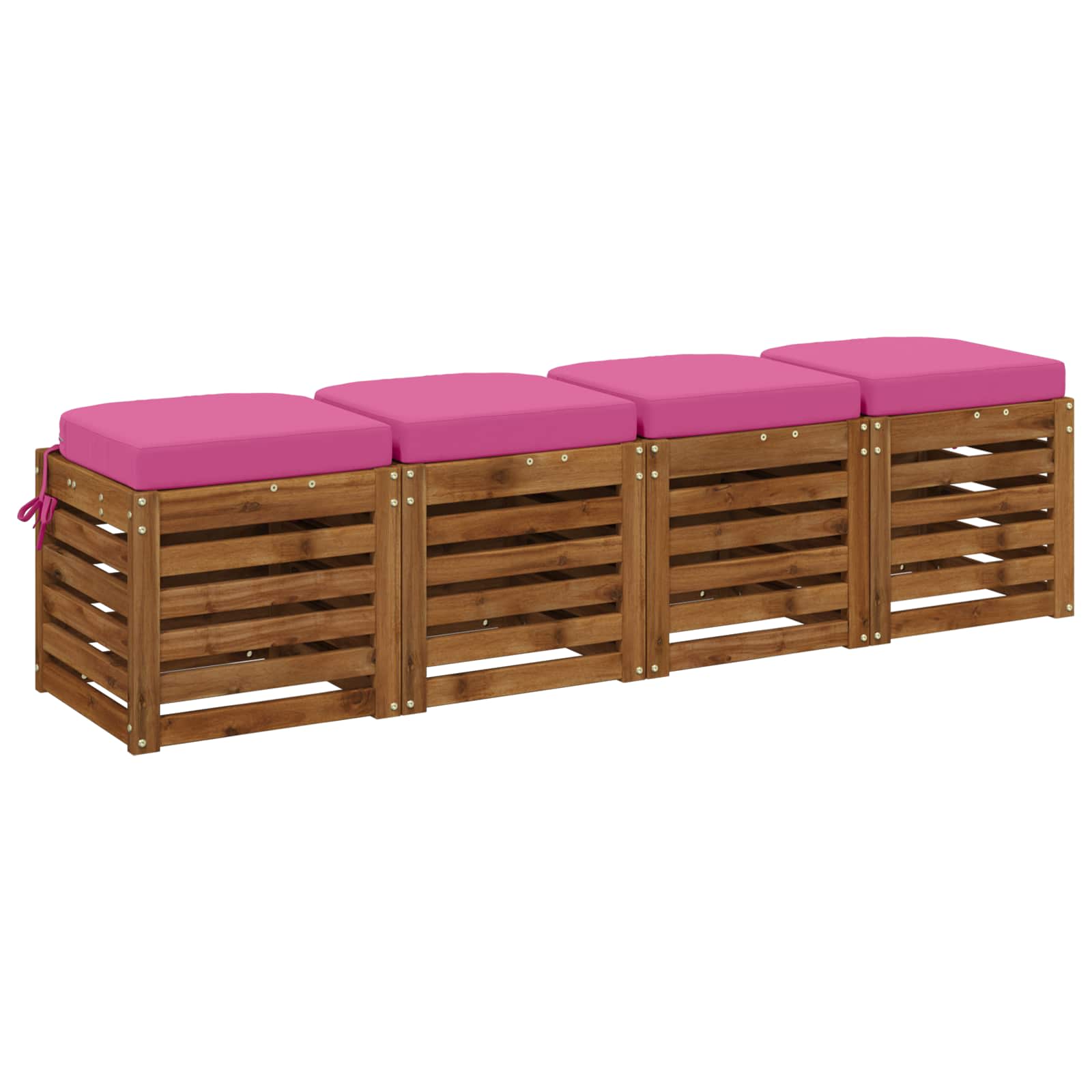 4 dalių sėdynių pagalvėlės SOEST 4 pcs 100% poliesteris Rožinė