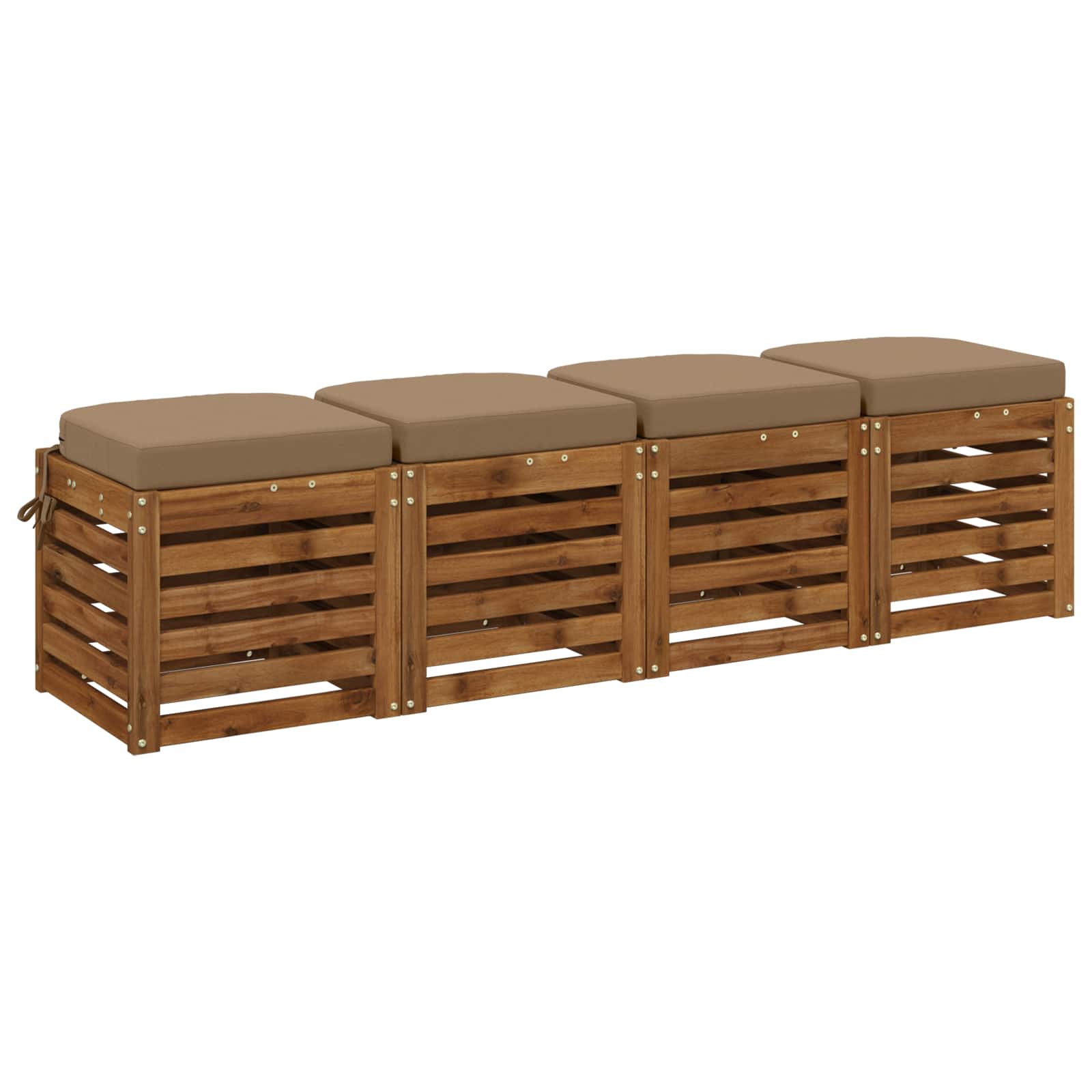 4 dalių sėdynių pagalvėlės SOEST 4 pcs 100% poliesteris Taupe