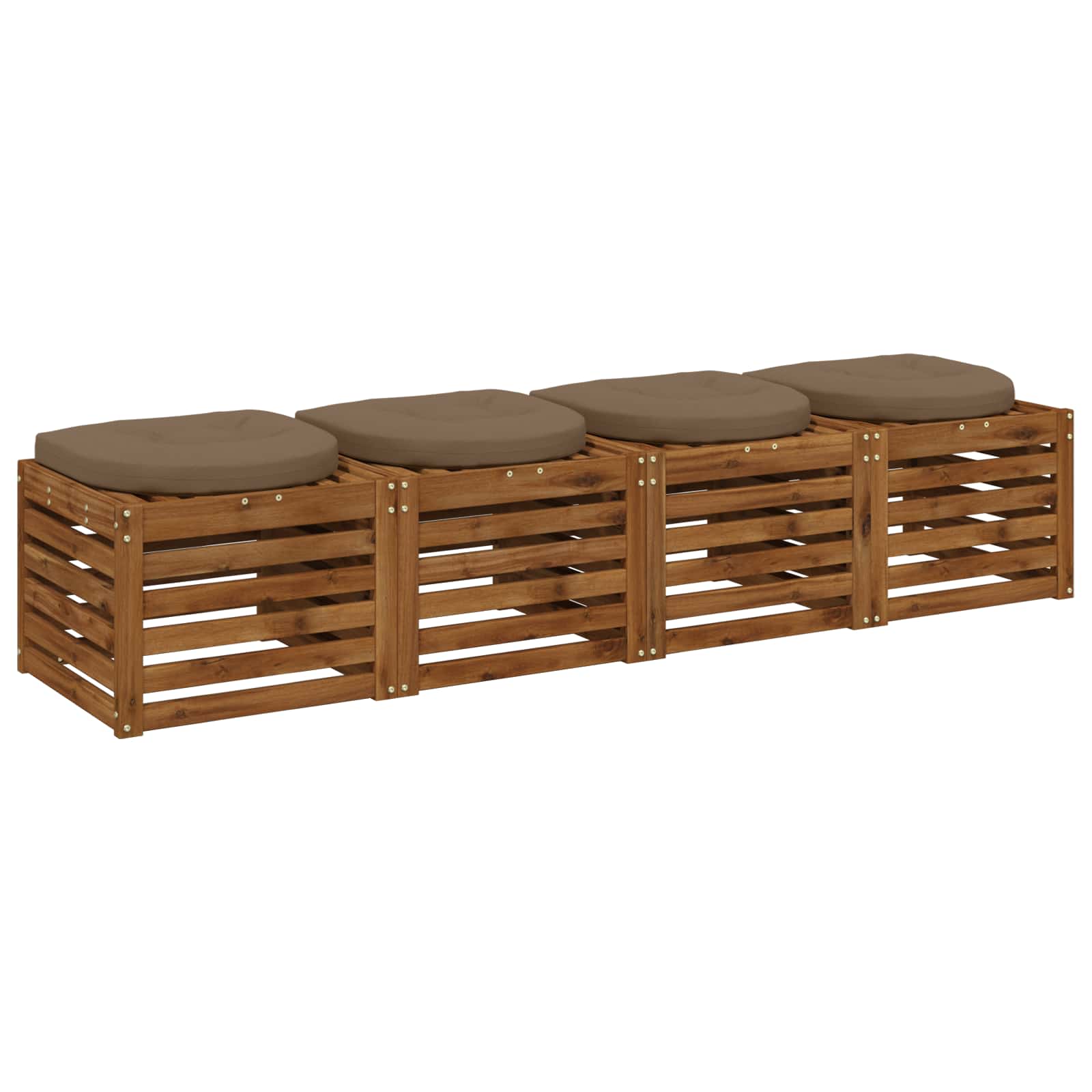4 dalių sėdynės pagalvėlės 4 vnt. 100% poliesteris Taupe