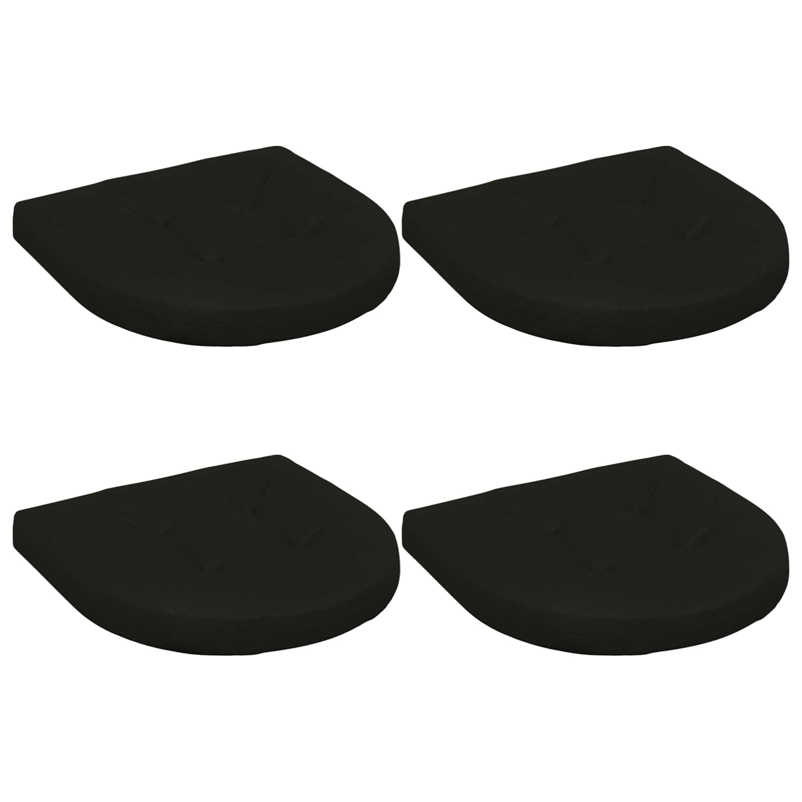 4 dalių sėdynės pagalvėlės 4 vnt. 100% poliesteris Juoda