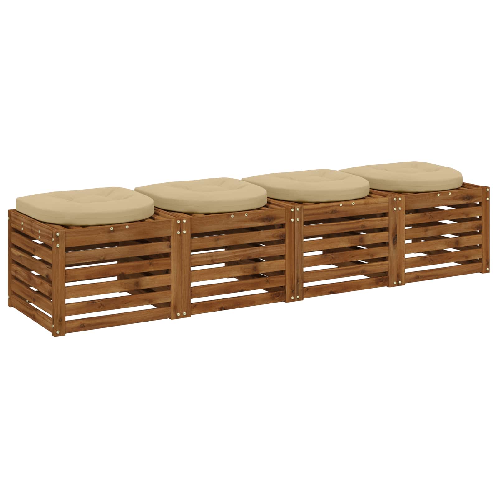 4 dalių sėdynės pagalvėlės 4 vnt. 100% poliesteris Smėlio