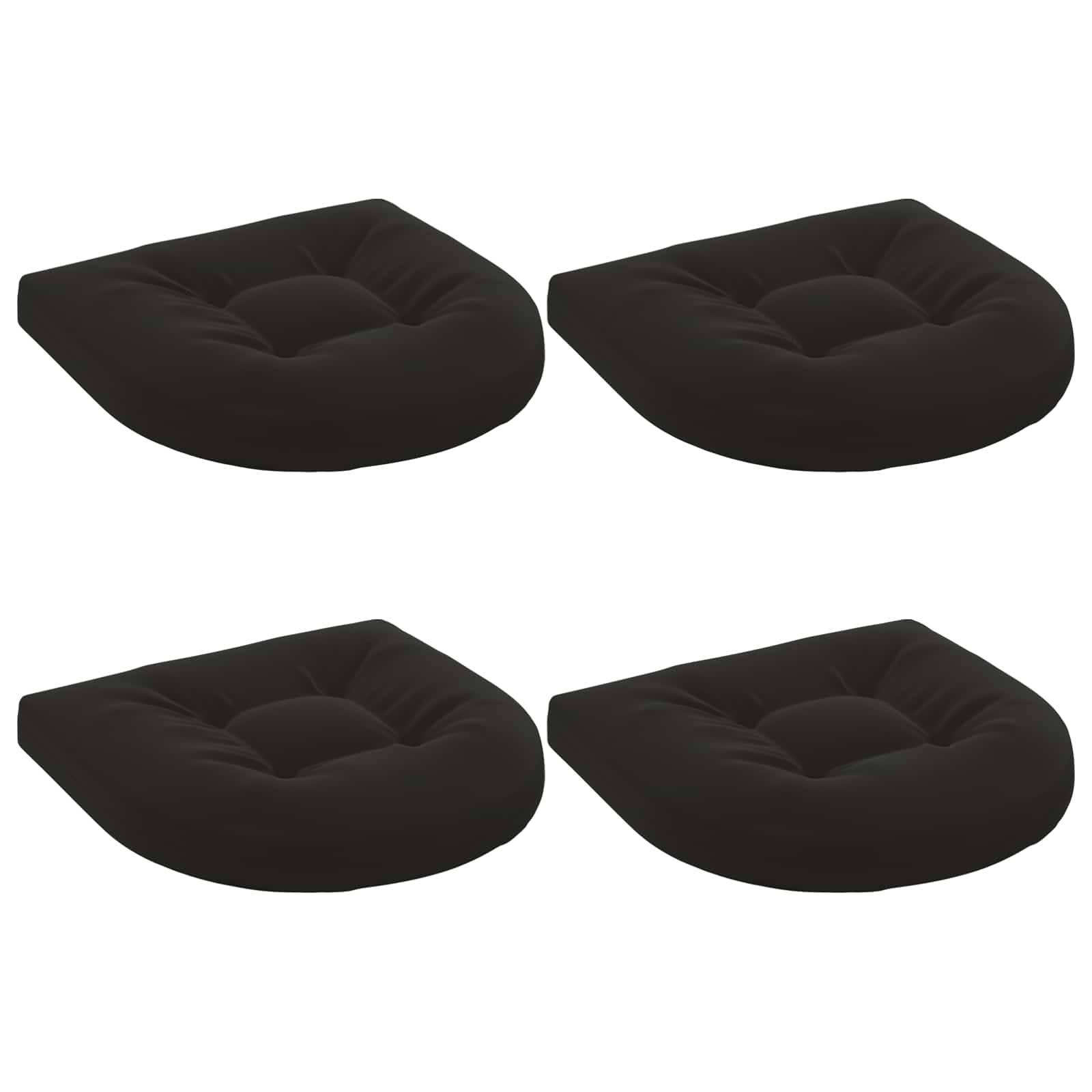 4 dalių sėdynės pagalvėlės 4 vnt. 100% poliesteris Juoda