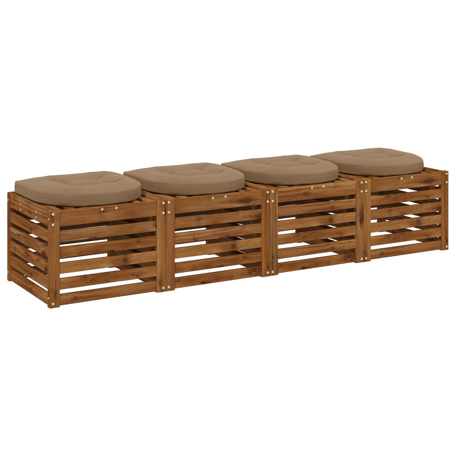 4 dalių sėdynės pagalvėlės 4 vnt. 100% poliesteris Taupe