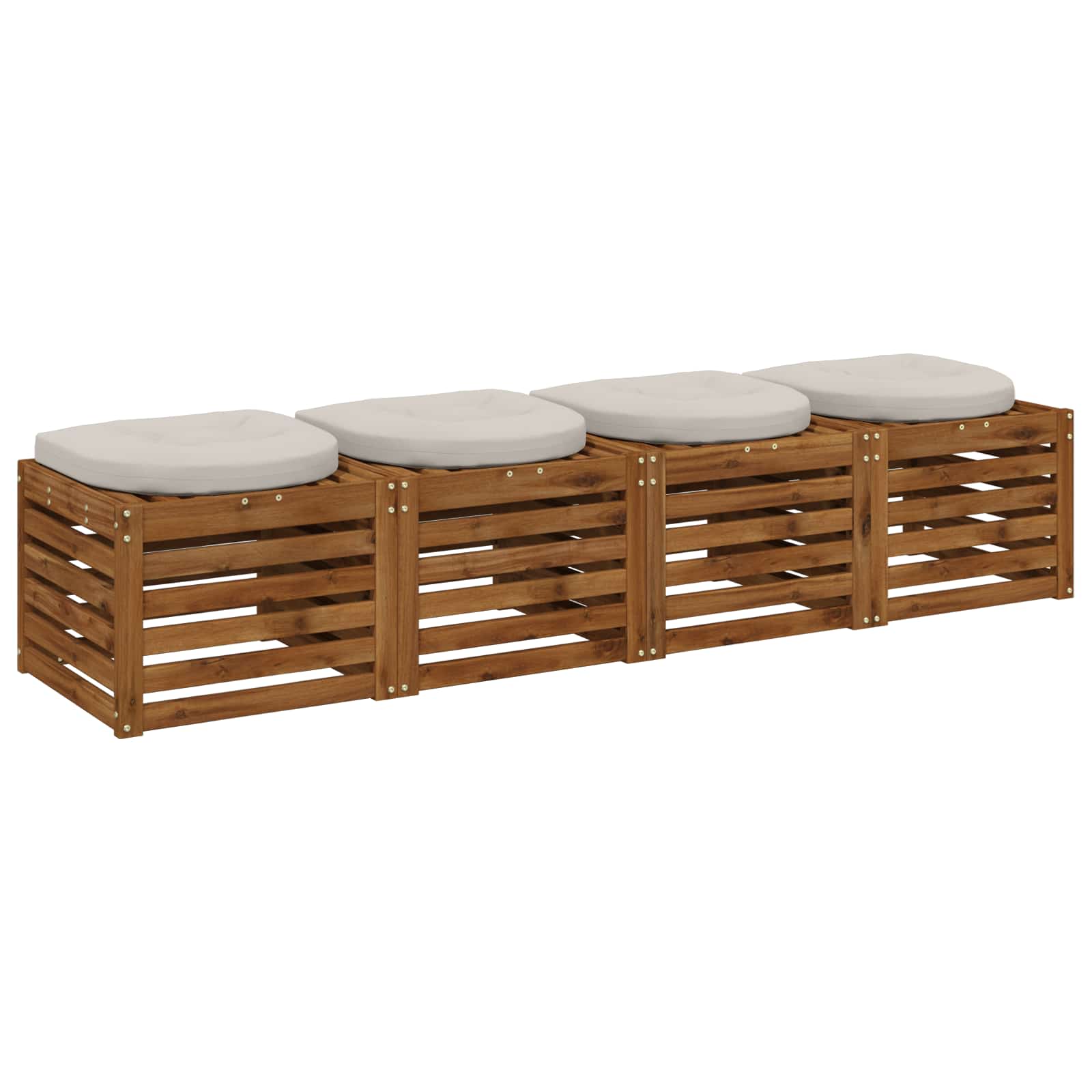 4 dalių sėdynės pagalvėlės 4 vnt. 100% poliesteris Balta