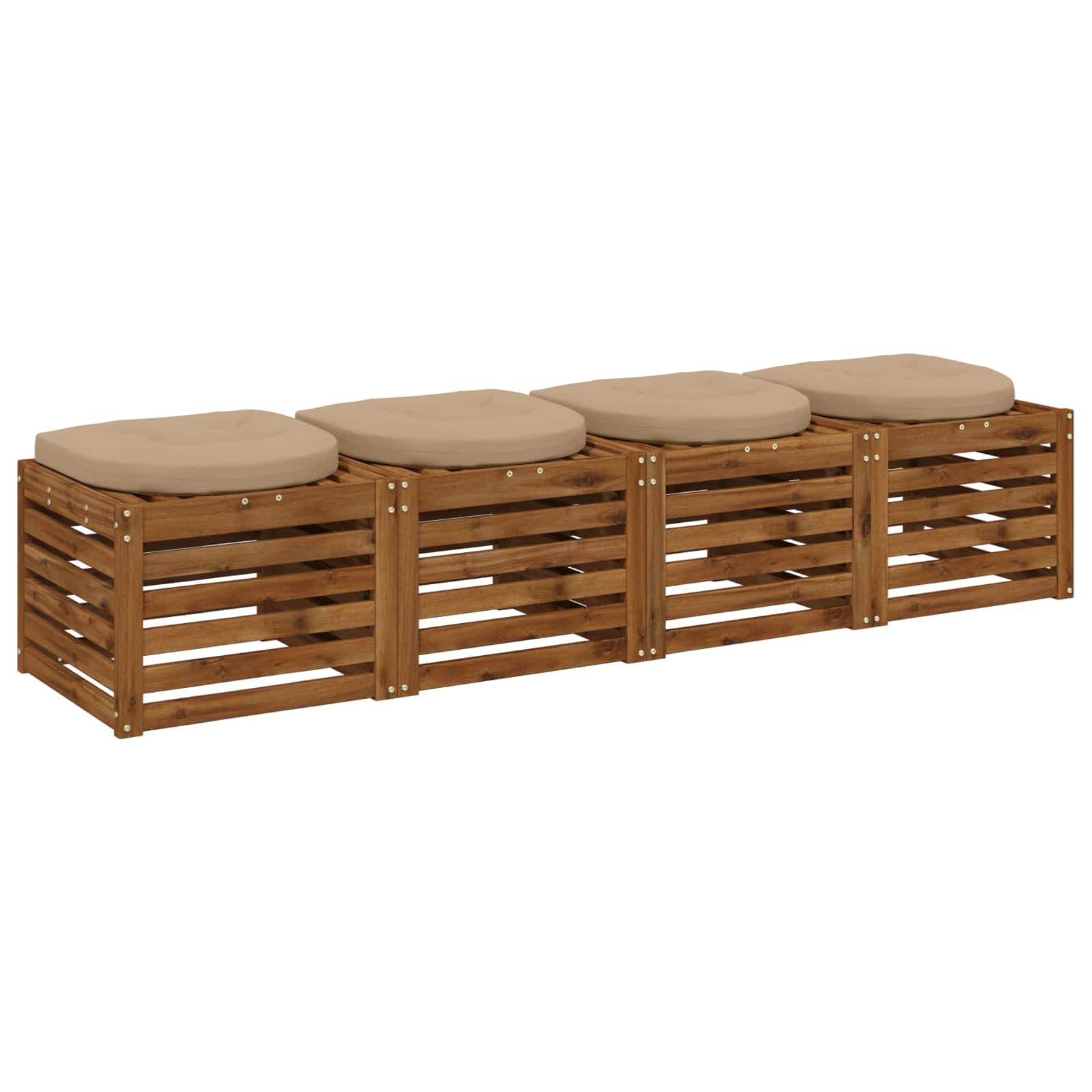 4 dalių sėdynės pagalvėlės 4 vnt. 100% poliesteris Smėlio