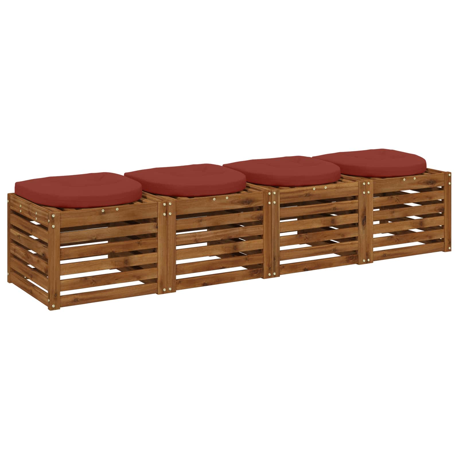 4 dalių sėdynės pagalvėlės 4 vnt. 100% poliesteris Raudona