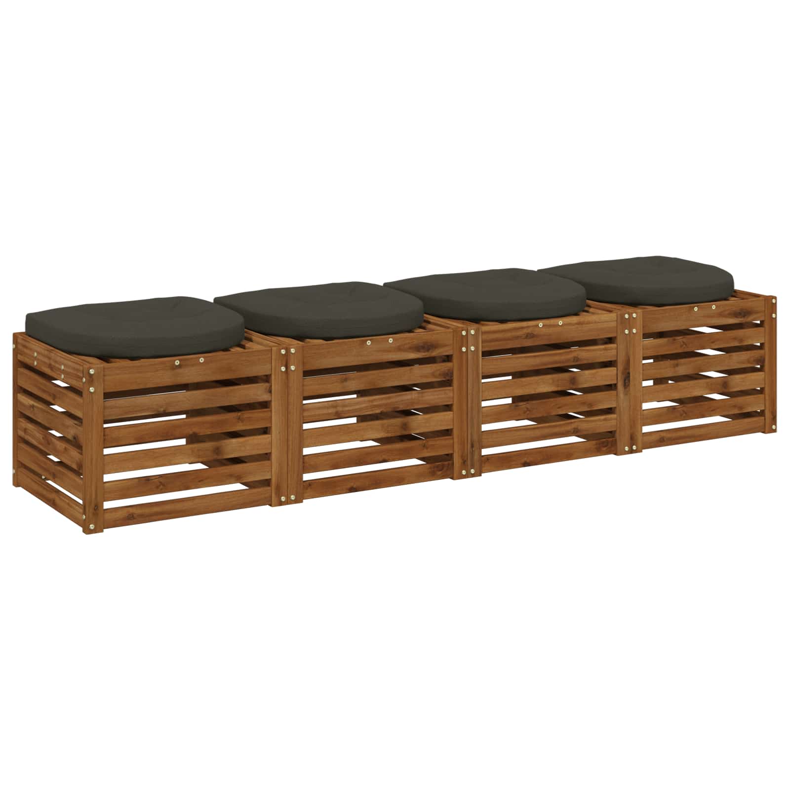 4 dalių sėdynės pagalvėlės 4 vnt. 100% poliesteris Antracito