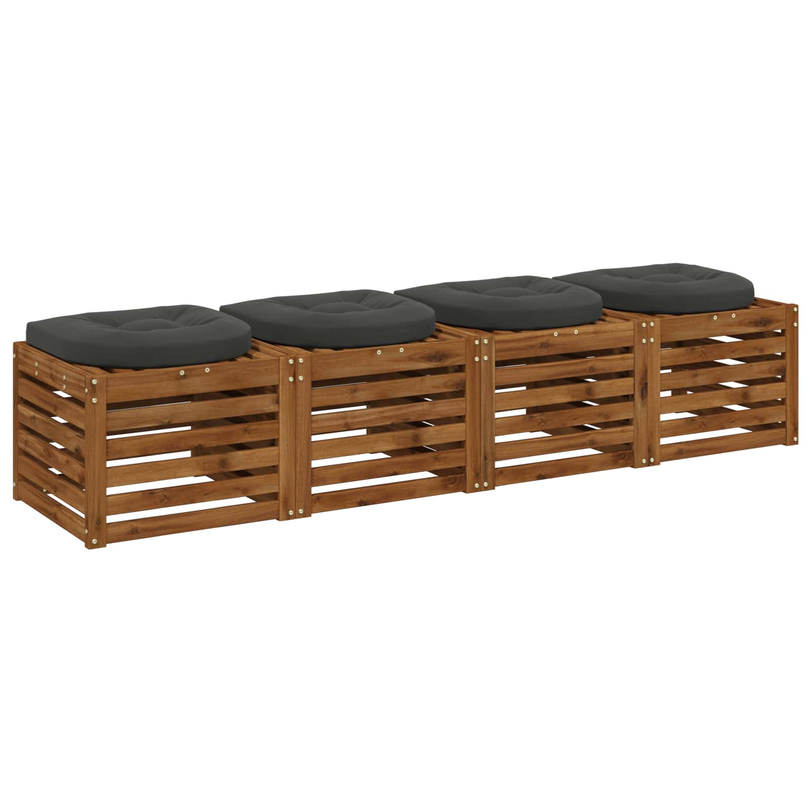 4 dalių sėdynės pagalvėlės 4 vnt. 100% poliesteris Antracito