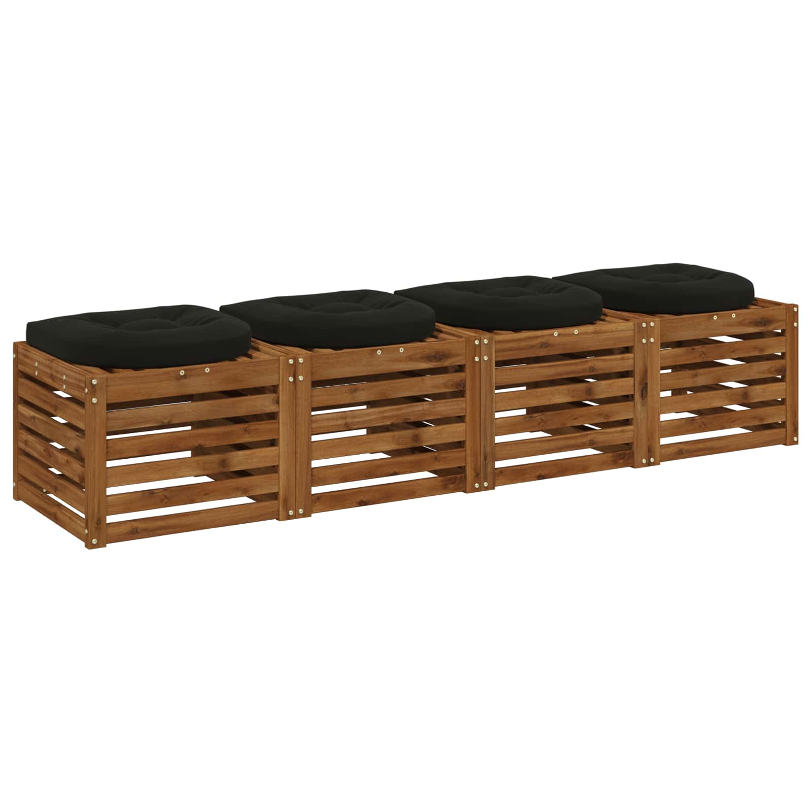 4 dalių sėdynės pagalvėlės 4 vnt. 100% poliesteris Juoda