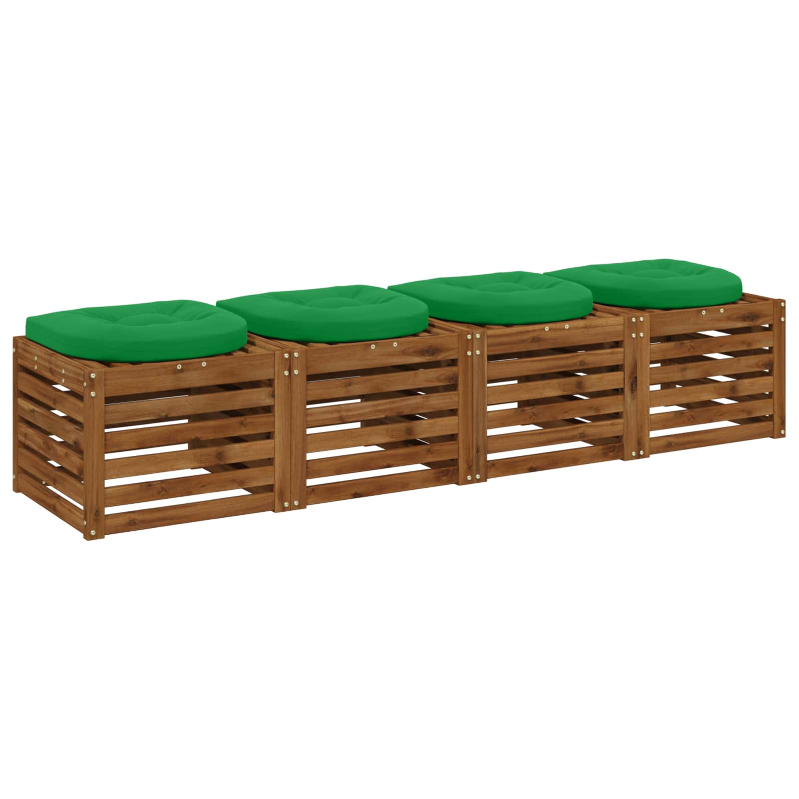 4 dalių sėdynės pagalvėlės 4 vnt. 100% poliesteris Žalia