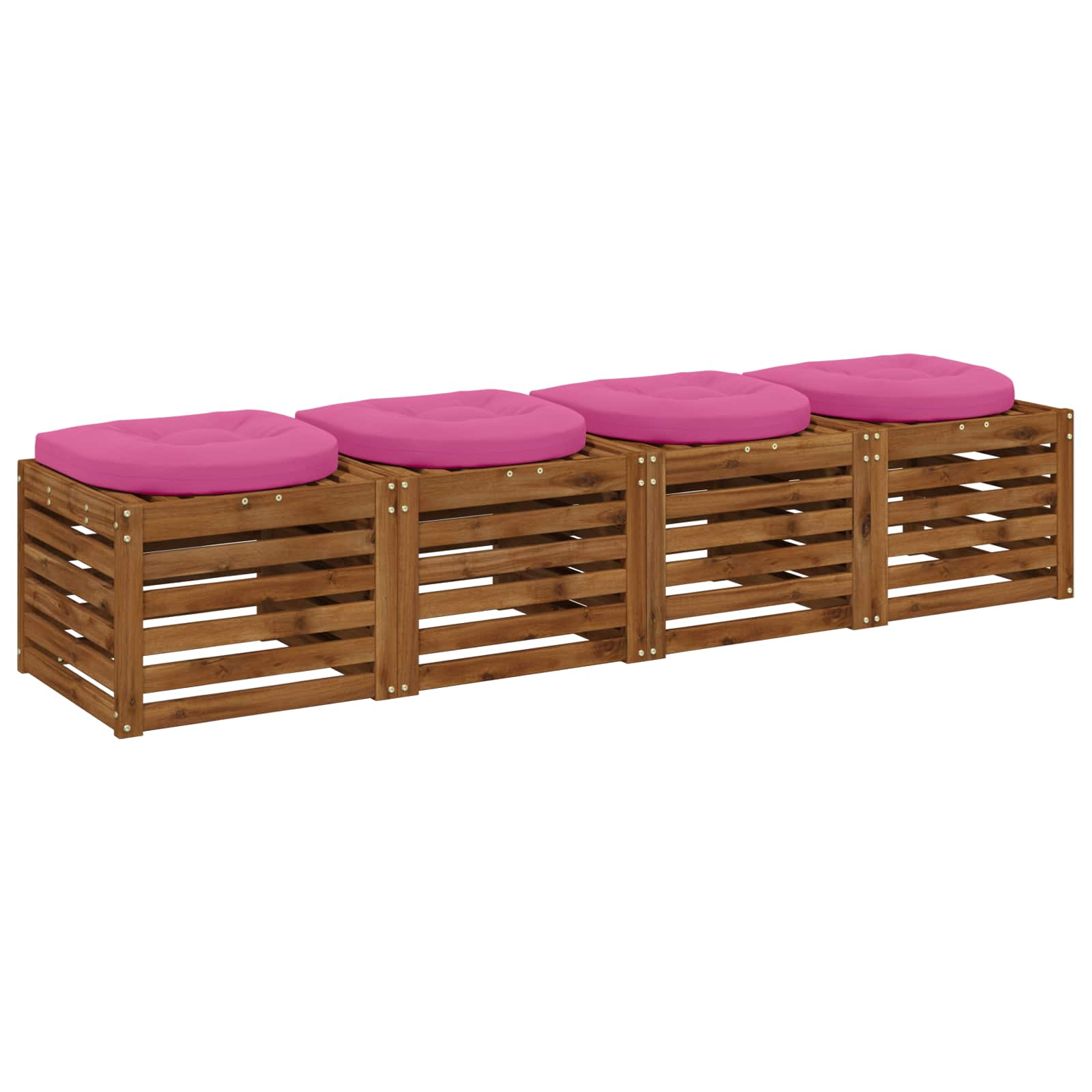 4 dalių sėdynės pagalvėlės 4 vnt. 100% poliesteris Rožinė