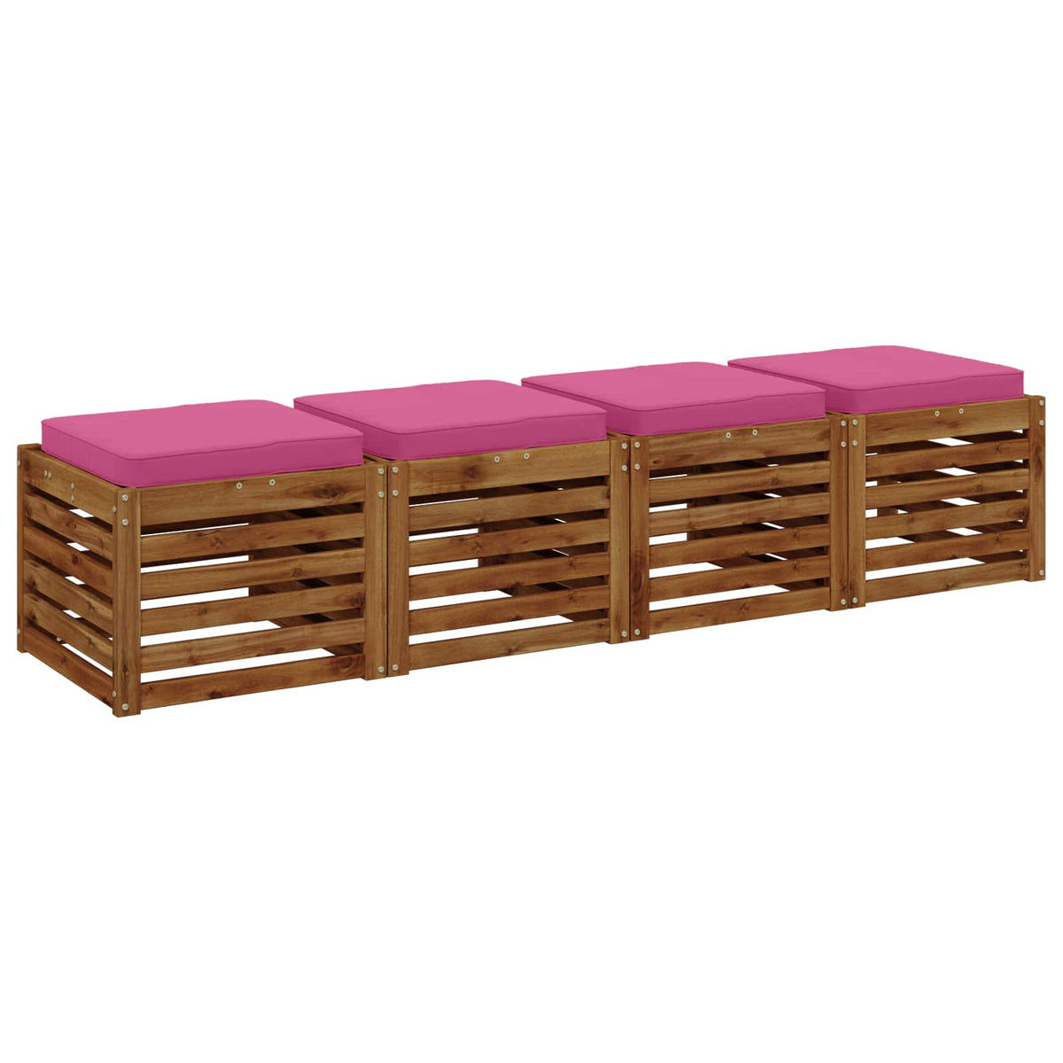 4 dalių sėdynės pagalvėlės VUGHT 4 pcs 100% poliesteris Rožinė