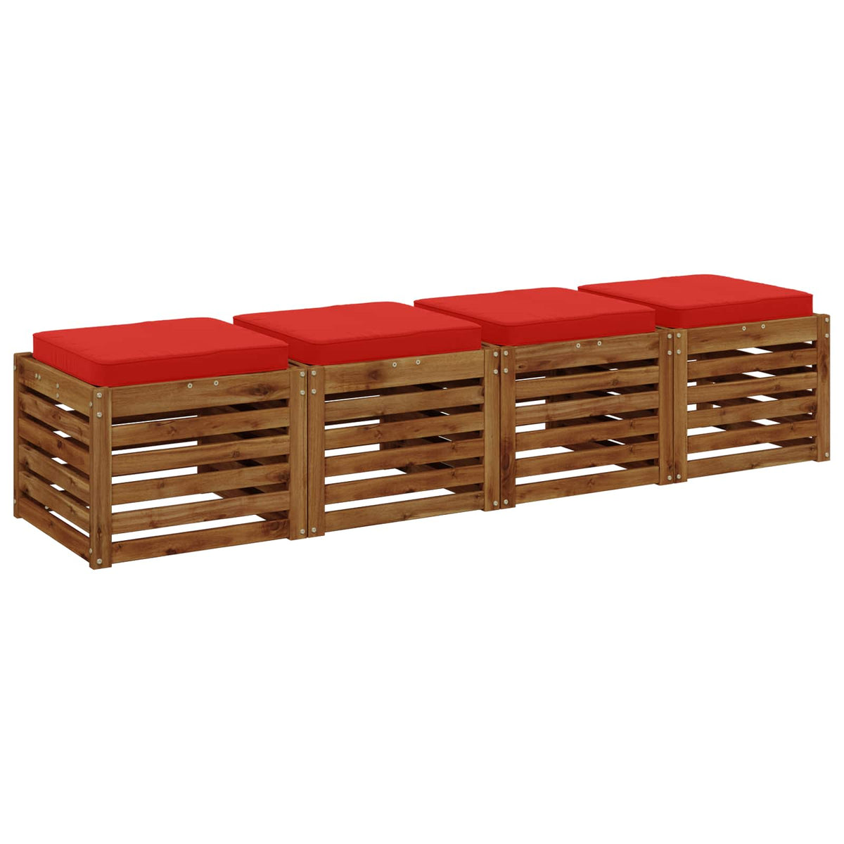 4 dalių sėdynės pagalvėlės VUGHT 4 pcs 100% poliesteris Raudona