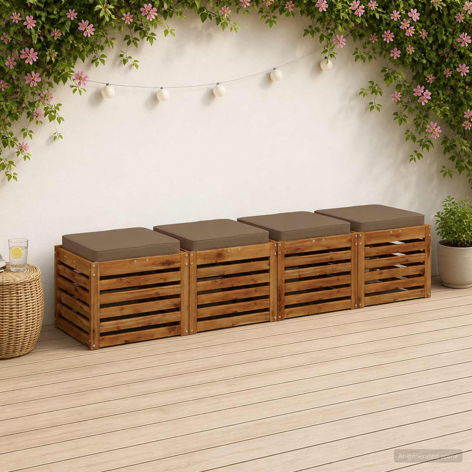 4 dalių sėdynės pagalvėlės VUGHT 4 pcs 100% poliesteris Taupe