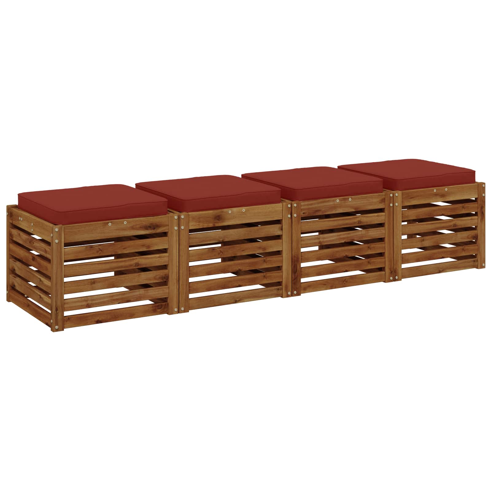 4 dalių sėdynės pagalvėlės VUGHT 4 pcs 100% poliesteris Raudona