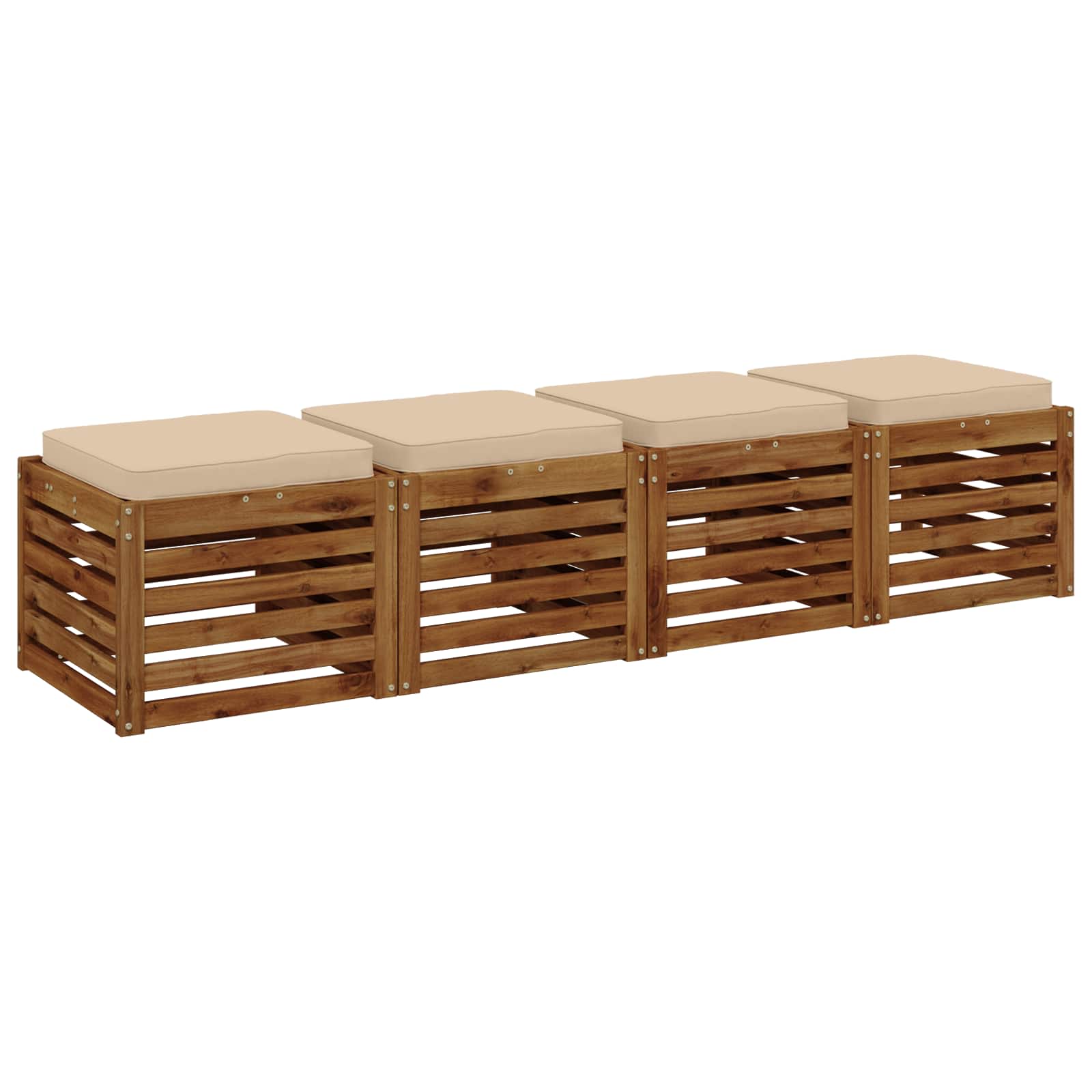 4 dalių sėdynės pagalvėlės VUGHT 4 pcs 100% poliesteris Kreminė