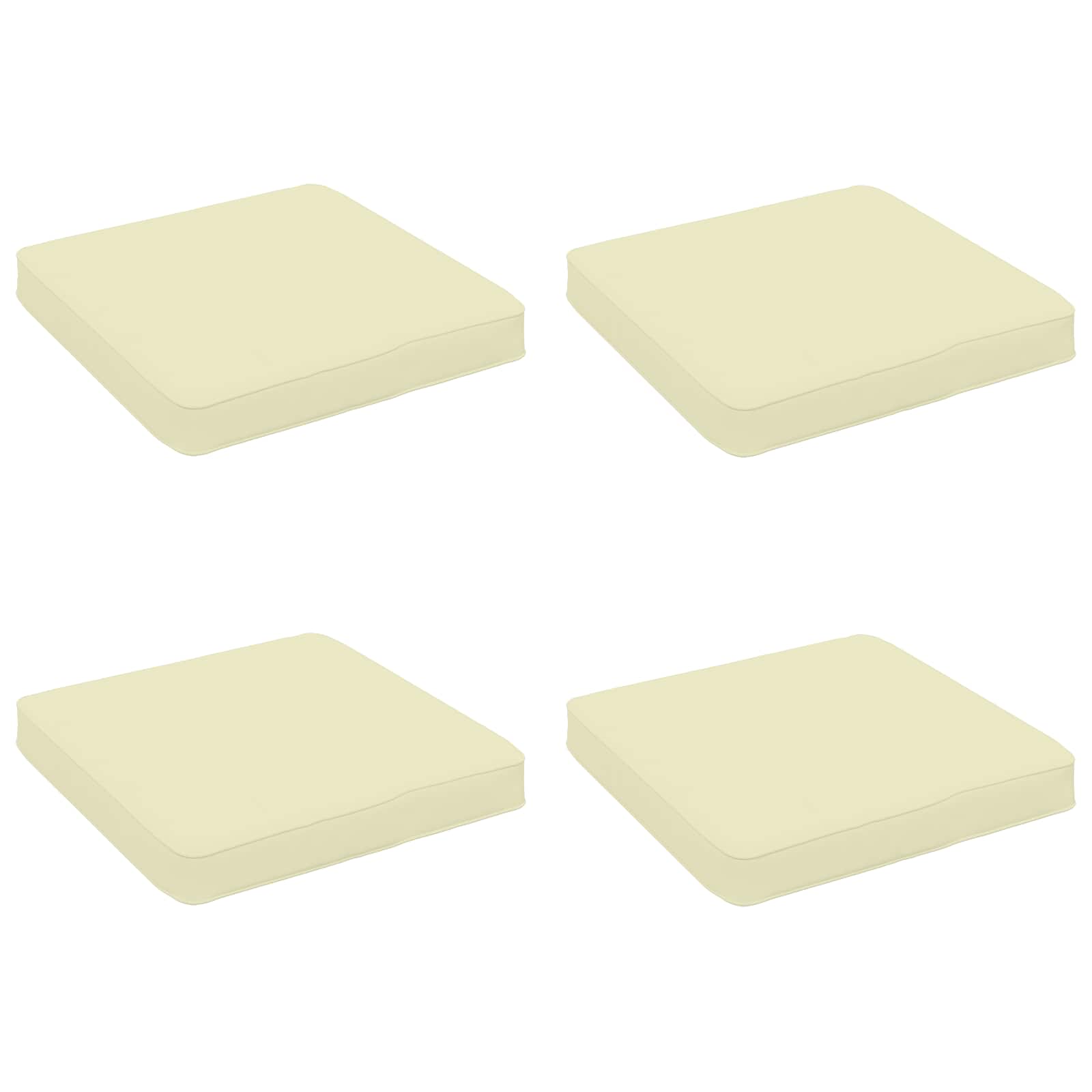 4 dalių sėdynės pagalvėlės VUGHT 4 pcs 100% poliesteris Kreminė
