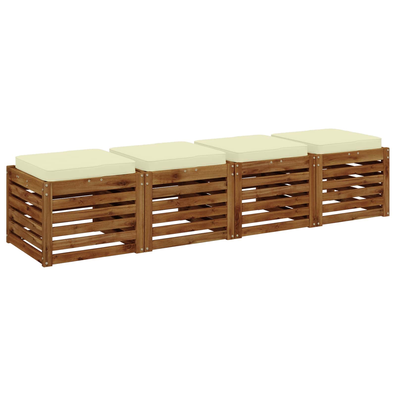 4 dalių sėdynės pagalvėlės VUGHT 4 pcs 100% poliesteris Kreminė