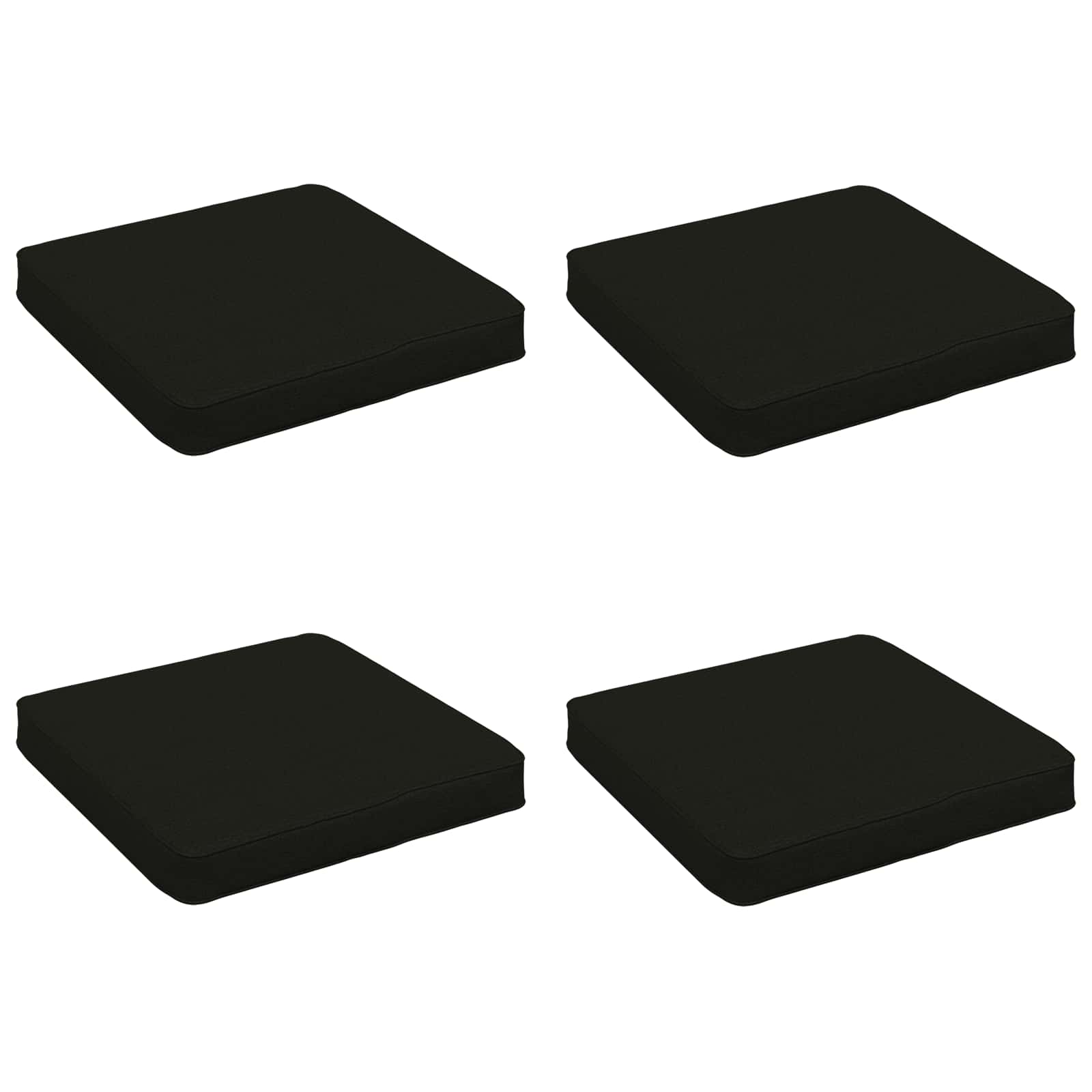4 dalių sėdynės pagalvėlės VUGHT 4 pcs 100% poliesteris Juoda
