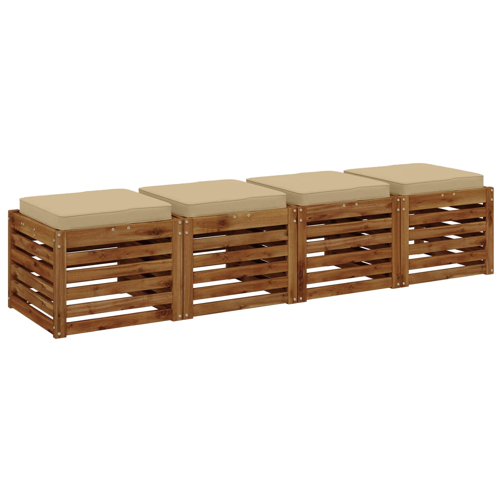 4 dalių sėdynės pagalvėlės VUGHT 4 pcs 100% poliesteris Smėlio