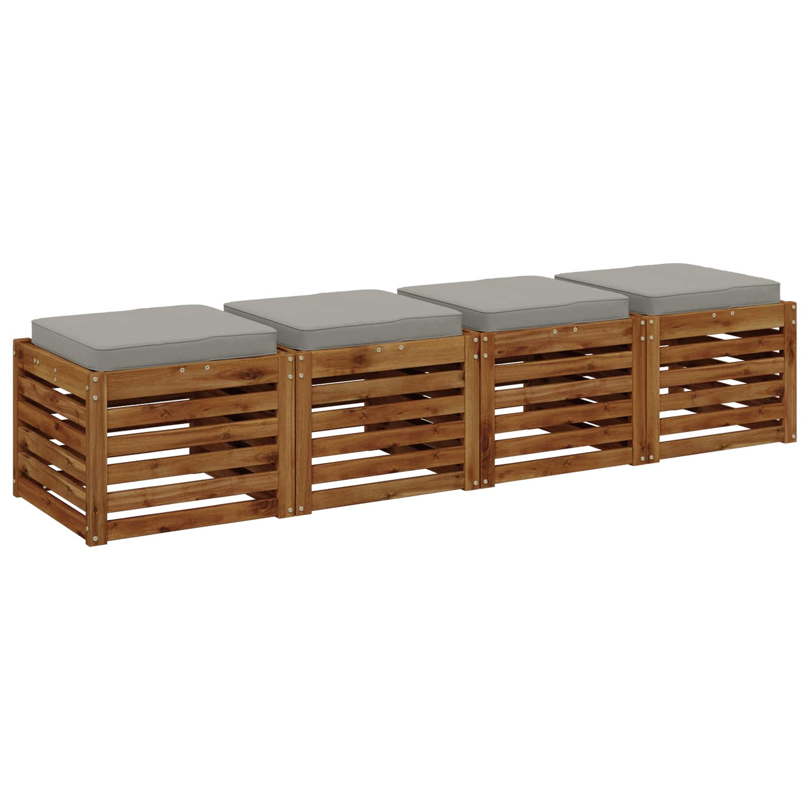4 dalių sėdynės pagalvėlės VUGHT 4 pcs 100% poliesteris Pilka