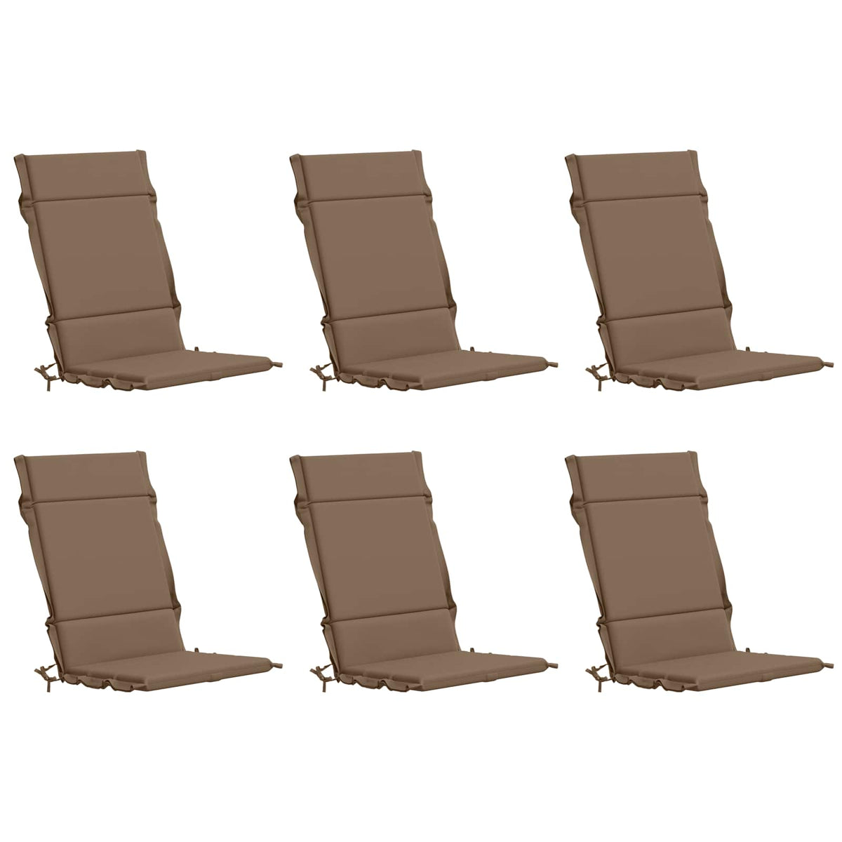 6 dalių aukštų atlošų kėdžių pagalvės GEMERT 6 pcs Taupe