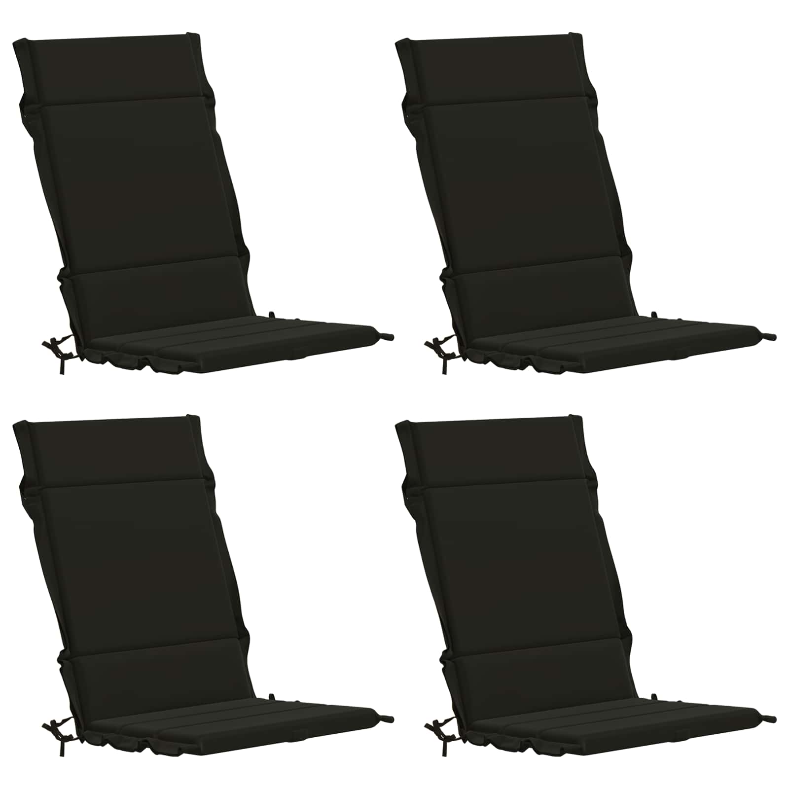 4 dalių aukštų atlošų kėdžių pagalvės GEMERT 4 pcs Juoda