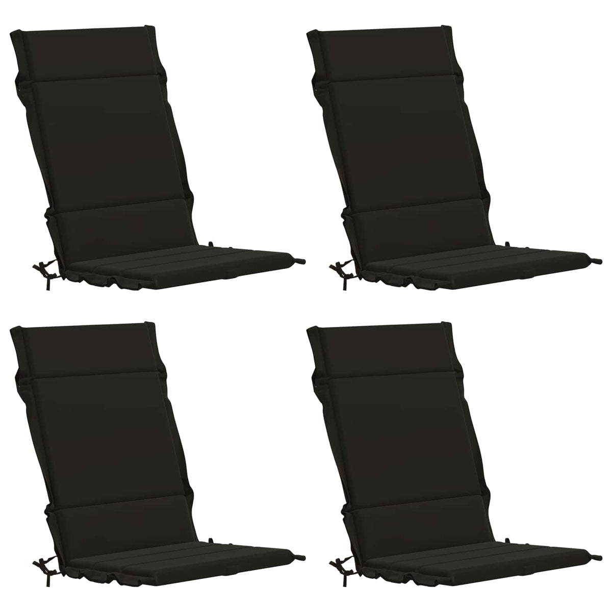 4 dalių aukštų atlošų kėdžių pagalvės GEMERT 4 pcs Juoda