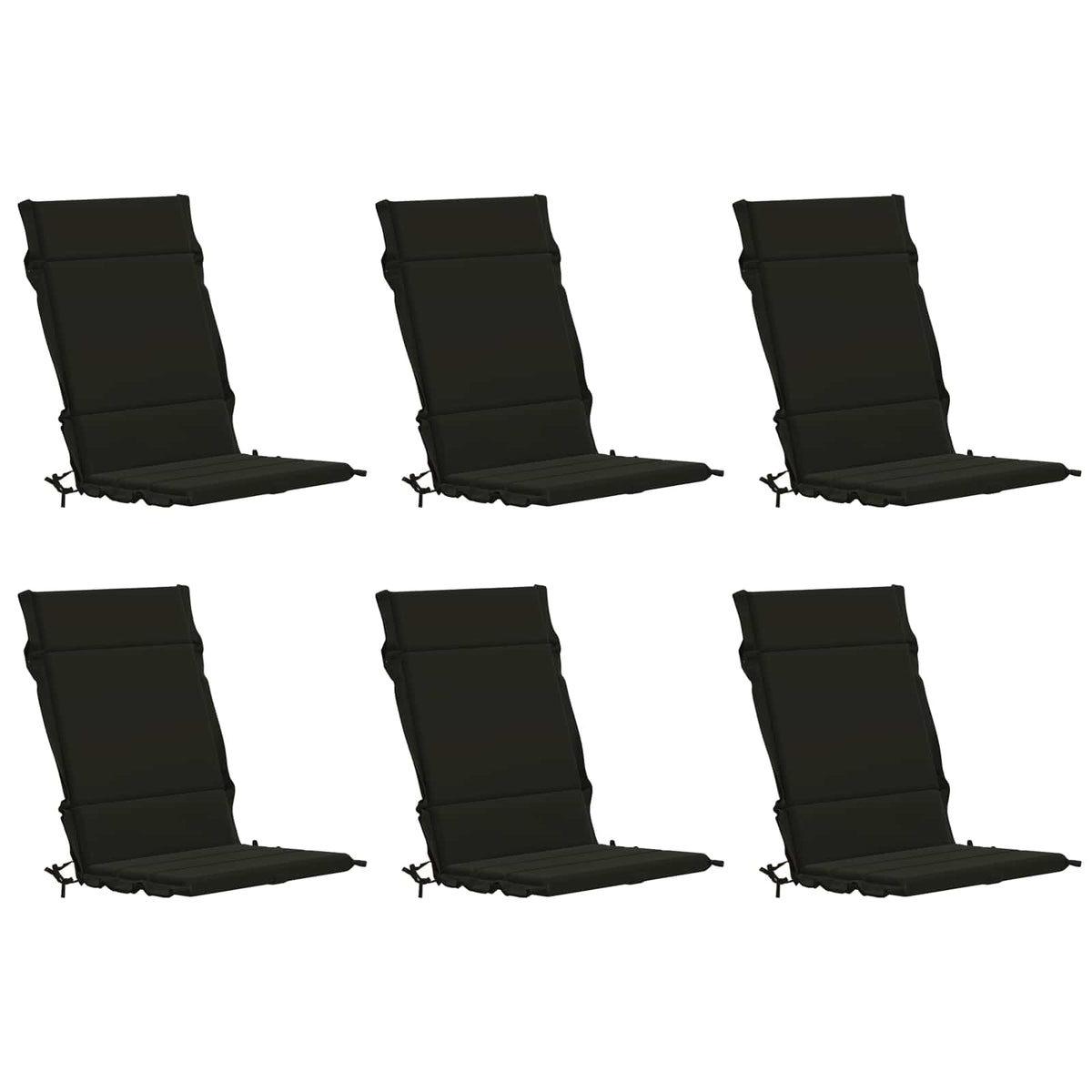 6 dalių aukštų atlošų kėdžių pagalvės GEMERT 6 pcs Juoda