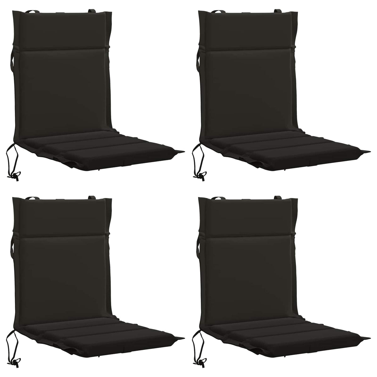 4 dalių aukštų atlošų kėdžių pagalvės GEMERT 4 pcs Juoda