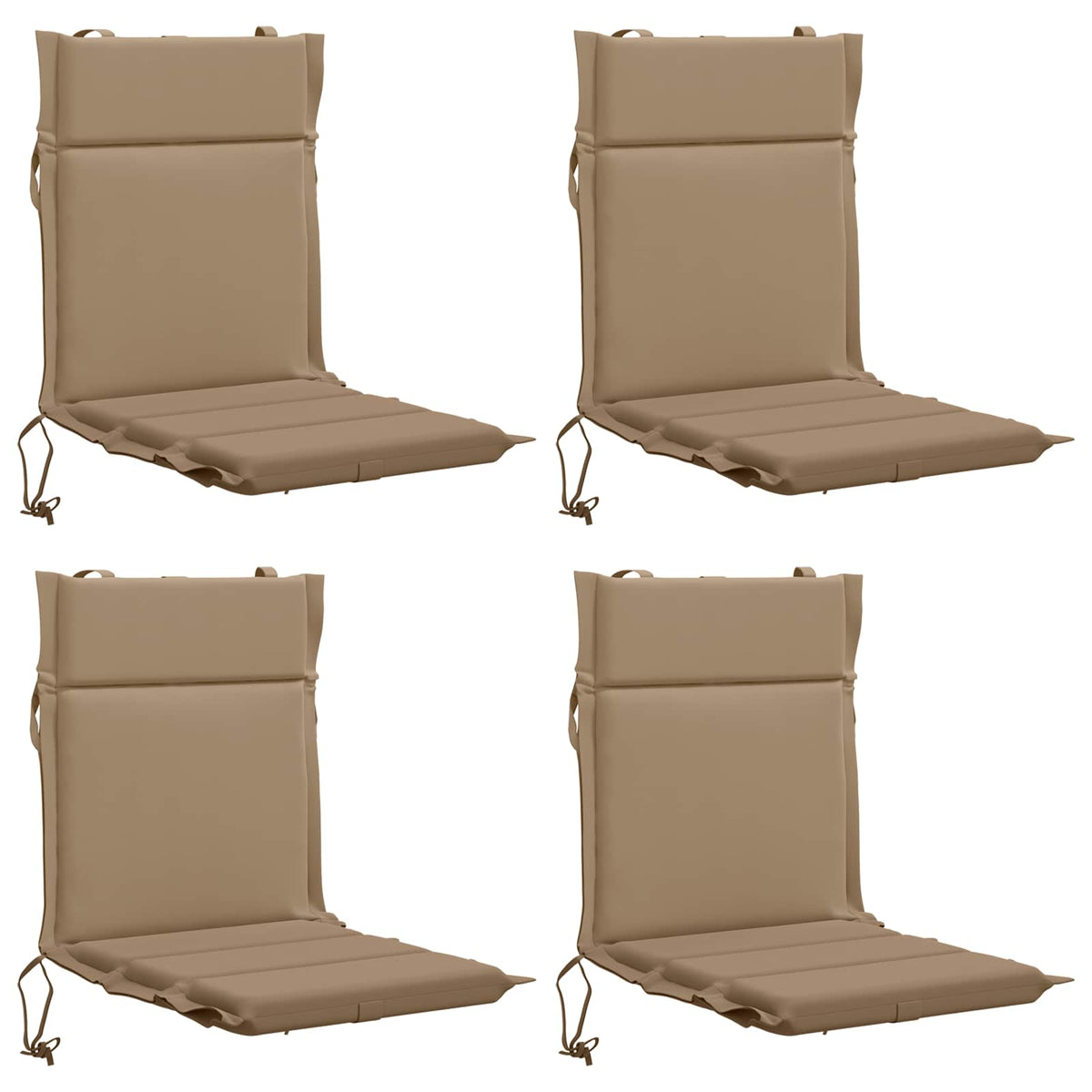 4 dalių aukštų atlošų kėdžių pagalvės GEMERT 4 pcs Taupe