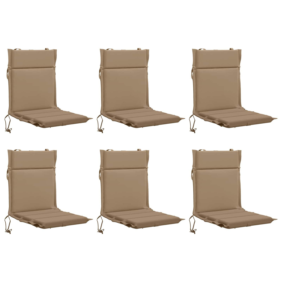 6 dalių aukštų atlošų kėdžių pagalvės GEMERT 6 pcs Taupe