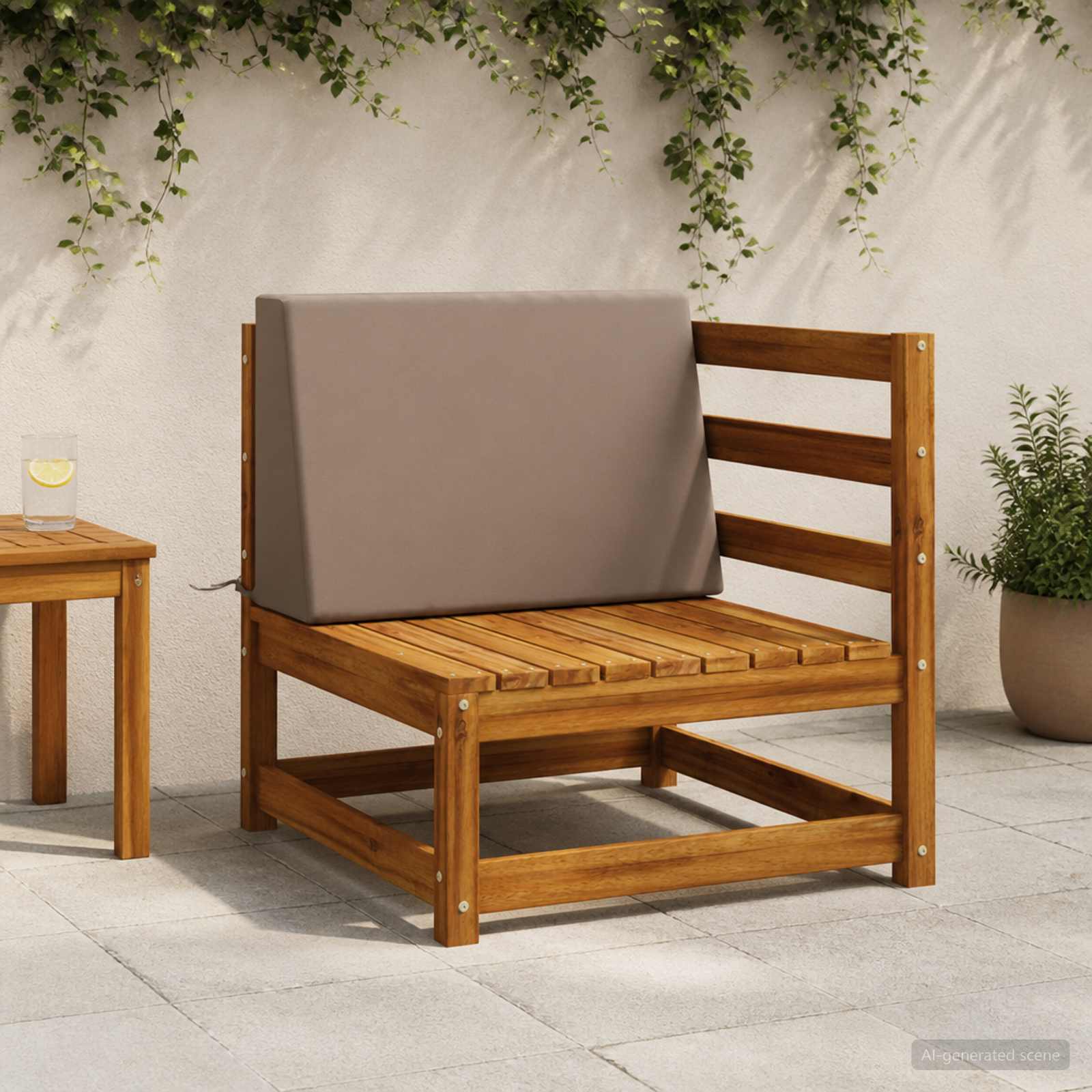 Atlošo pagalvėlė SOEST 100% poliesteris Taupe 60 x 20 x 40 cm