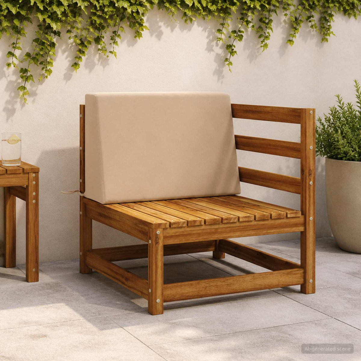 Atlošo pagalvėlė SOEST 100% poliesteris Smėlio 60 x 20 x 40 cm