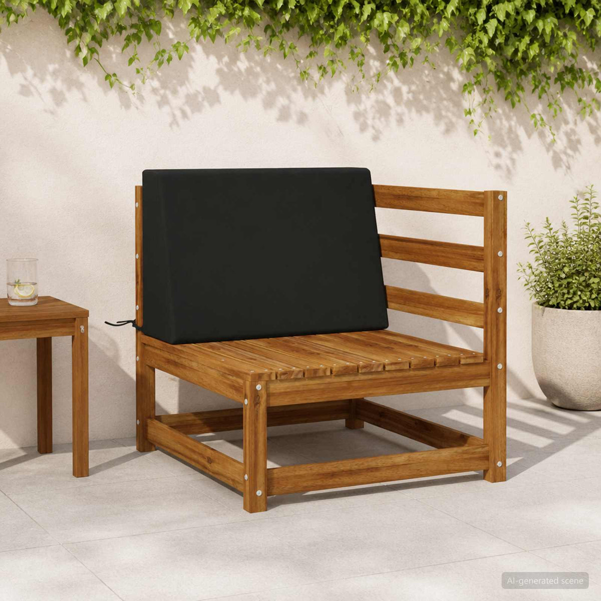 Atlošo pagalvėlė SOEST 100% poliesteris Juoda 60 x 20 x 40 cm