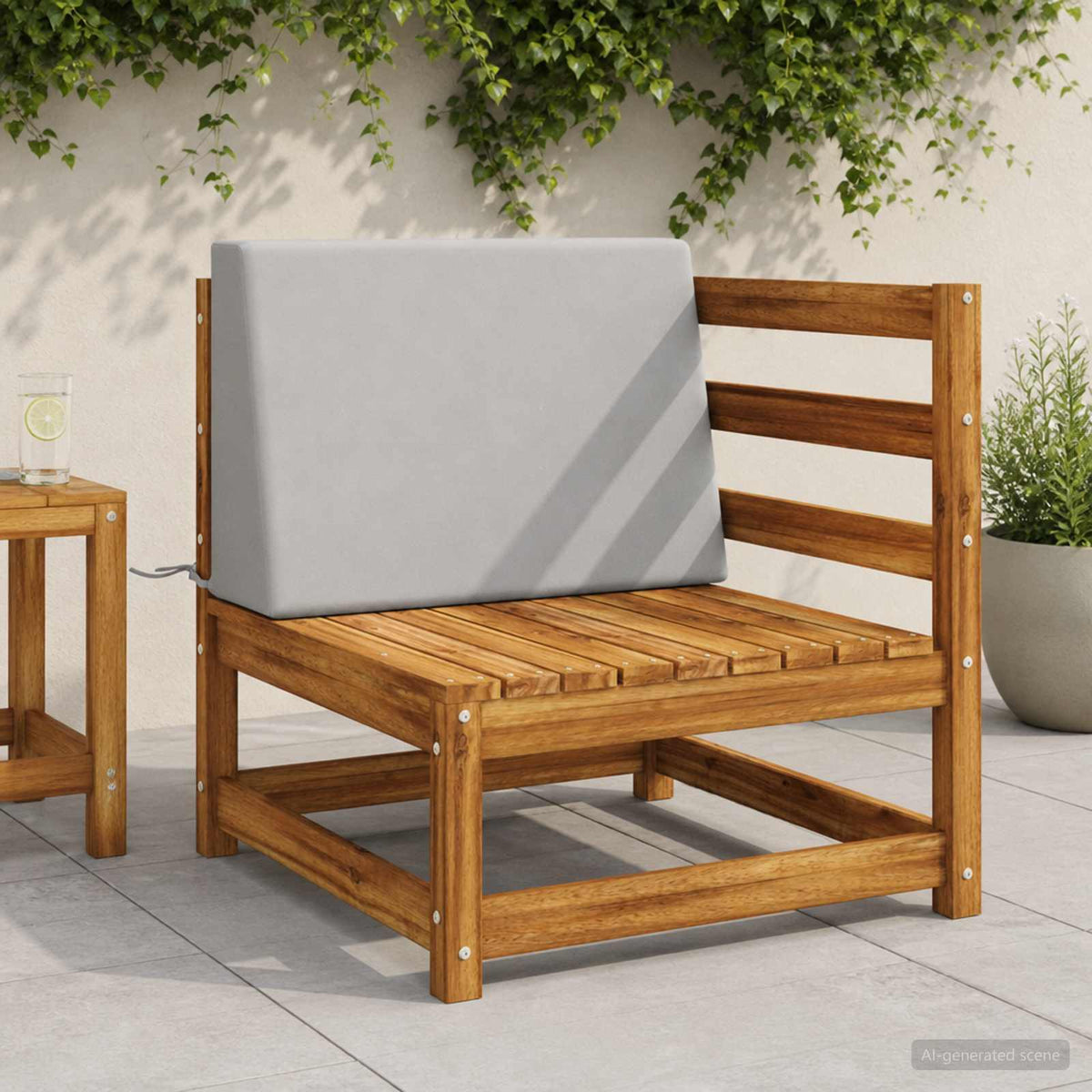 Atlošo pagalvėlė SOEST 100% poliesteris Pilka 60 x 20 x 40 cm