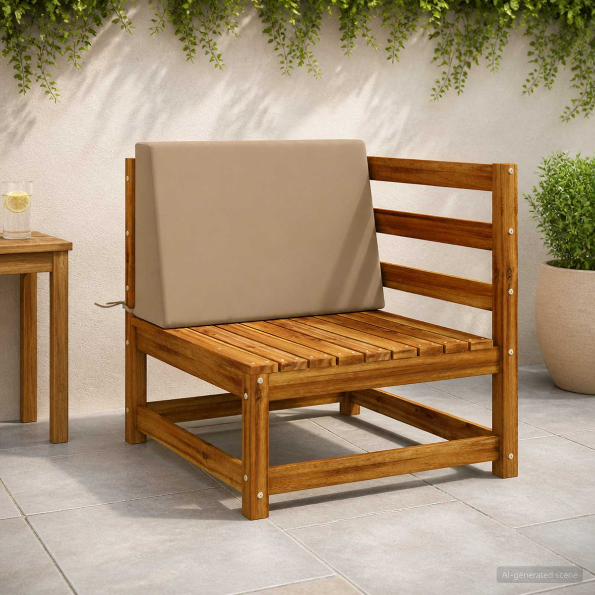 Atlošo pagalvėlė SOEST 100% poliesteris Taupe 60 x 20 x 40 cm