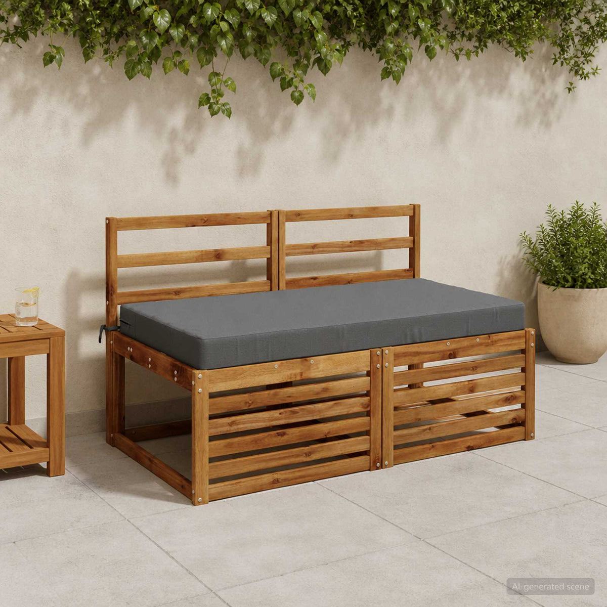 Sėdynės pagalvėlė SOEST 100% poliesteris Pilka 120 x 80 x 10 cm