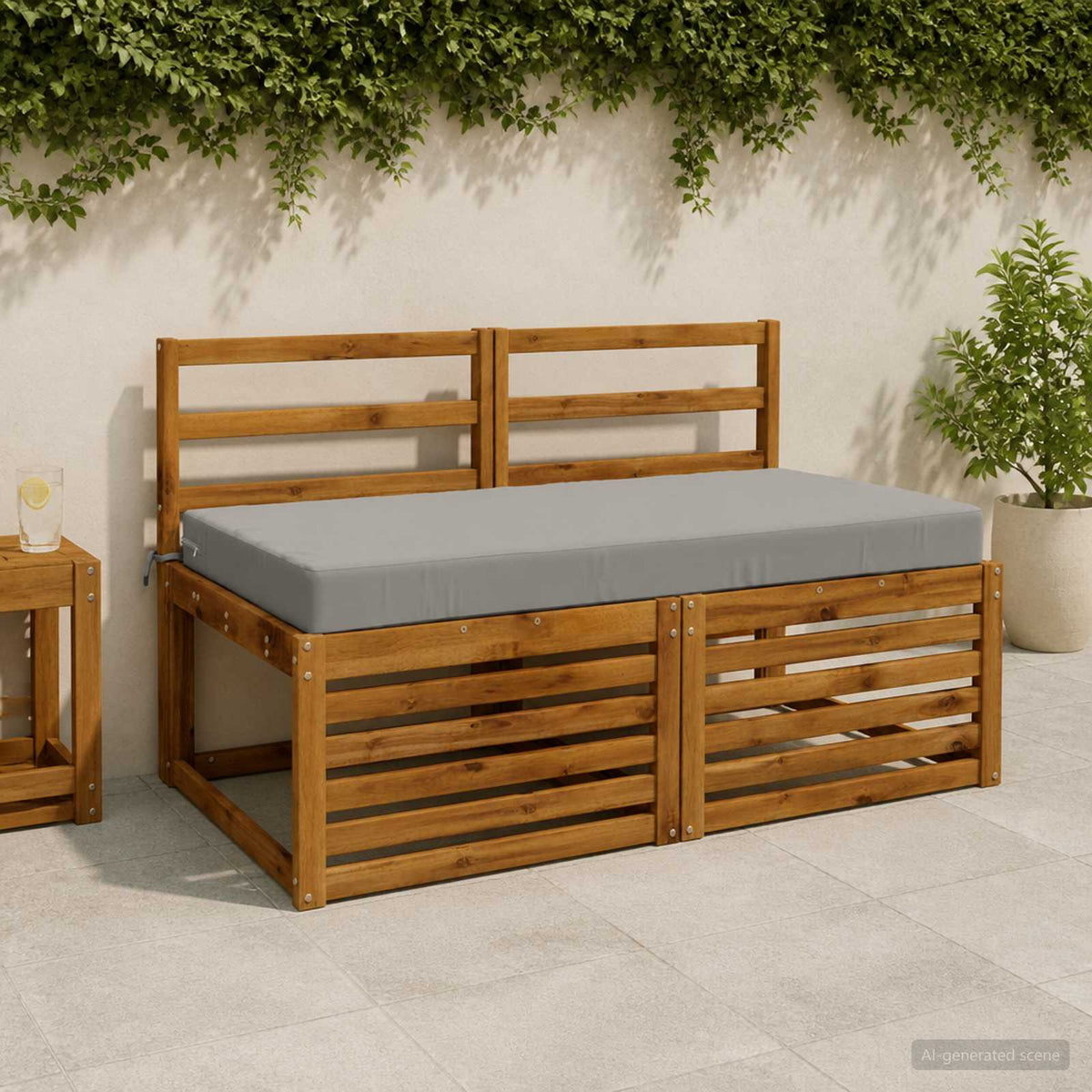 Sėdynės pagalvėlė SOEST 100% poliesteris Pilka 120 x 60 x 10 cm