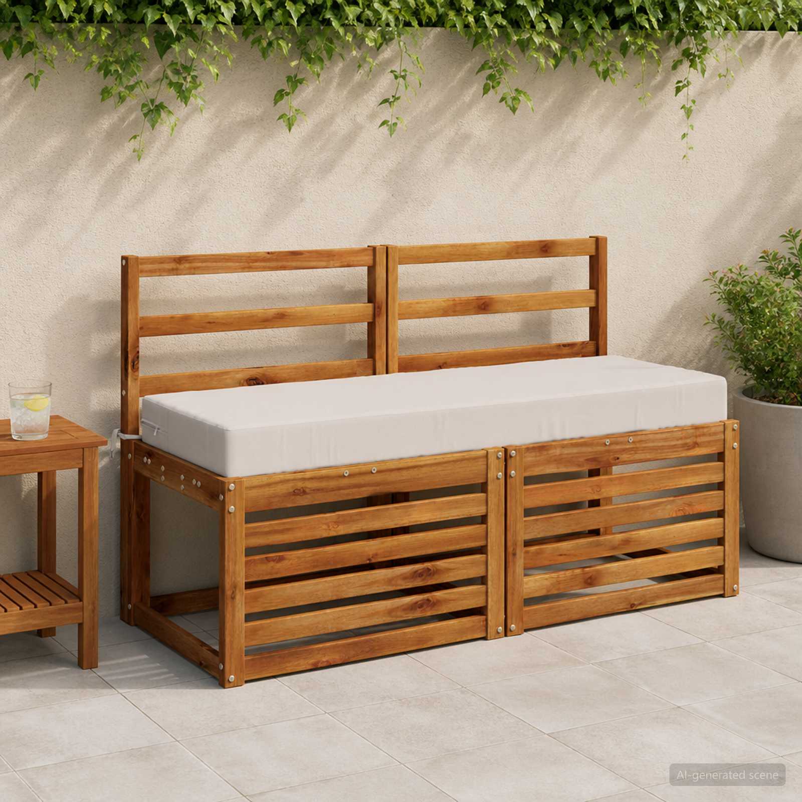 Sėdynės pagalvėlė SOEST 100% poliesteris Balta 120 x 40 x 10 cm