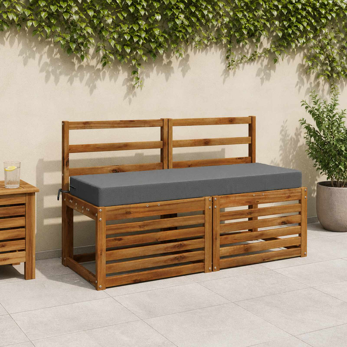 Sėdynės pagalvėlė SOEST 100% poliesteris Pilka 120 x 40 x 10 cm